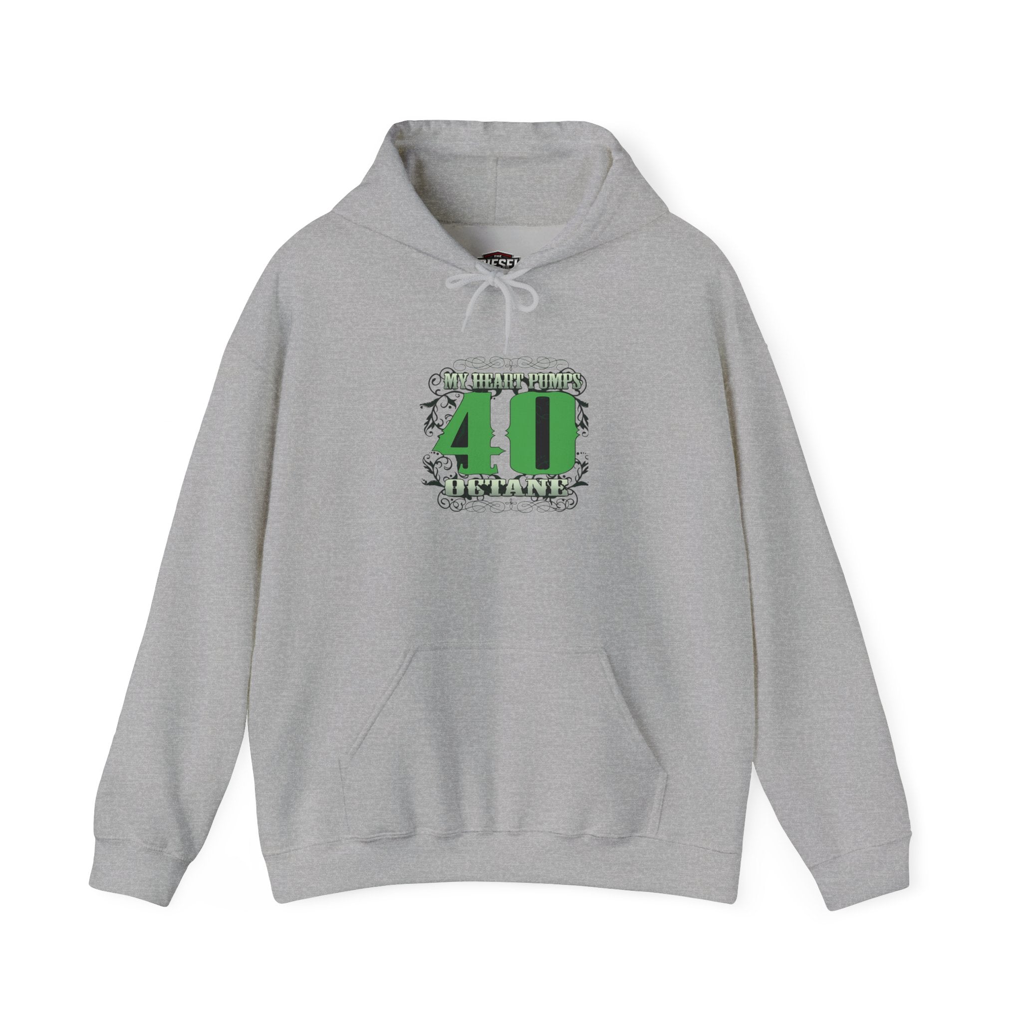 My heart pumps 40 octane - Green Design Sweatshirt