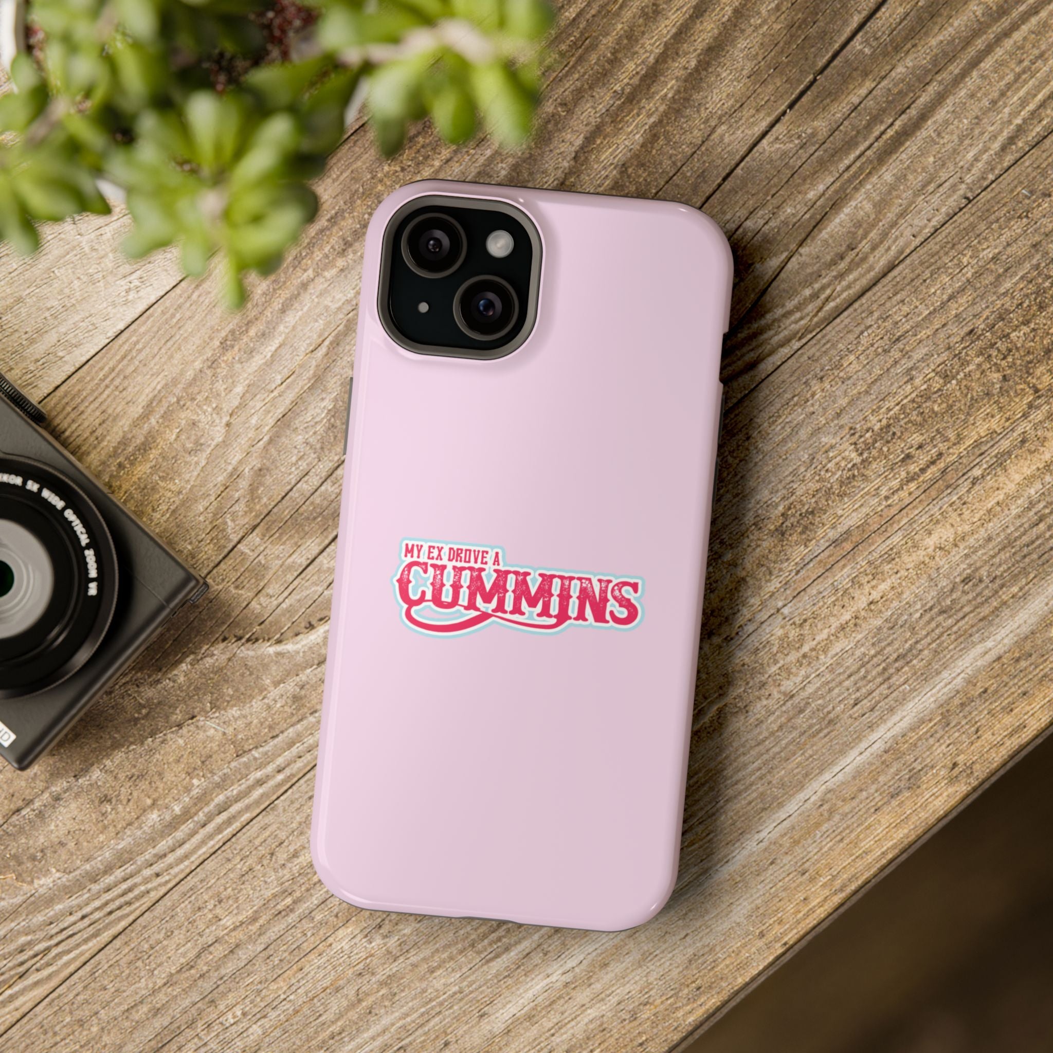 Impact-Resistant Phone Case — "My Ex Drove a Cummins" Pink Protective Cover