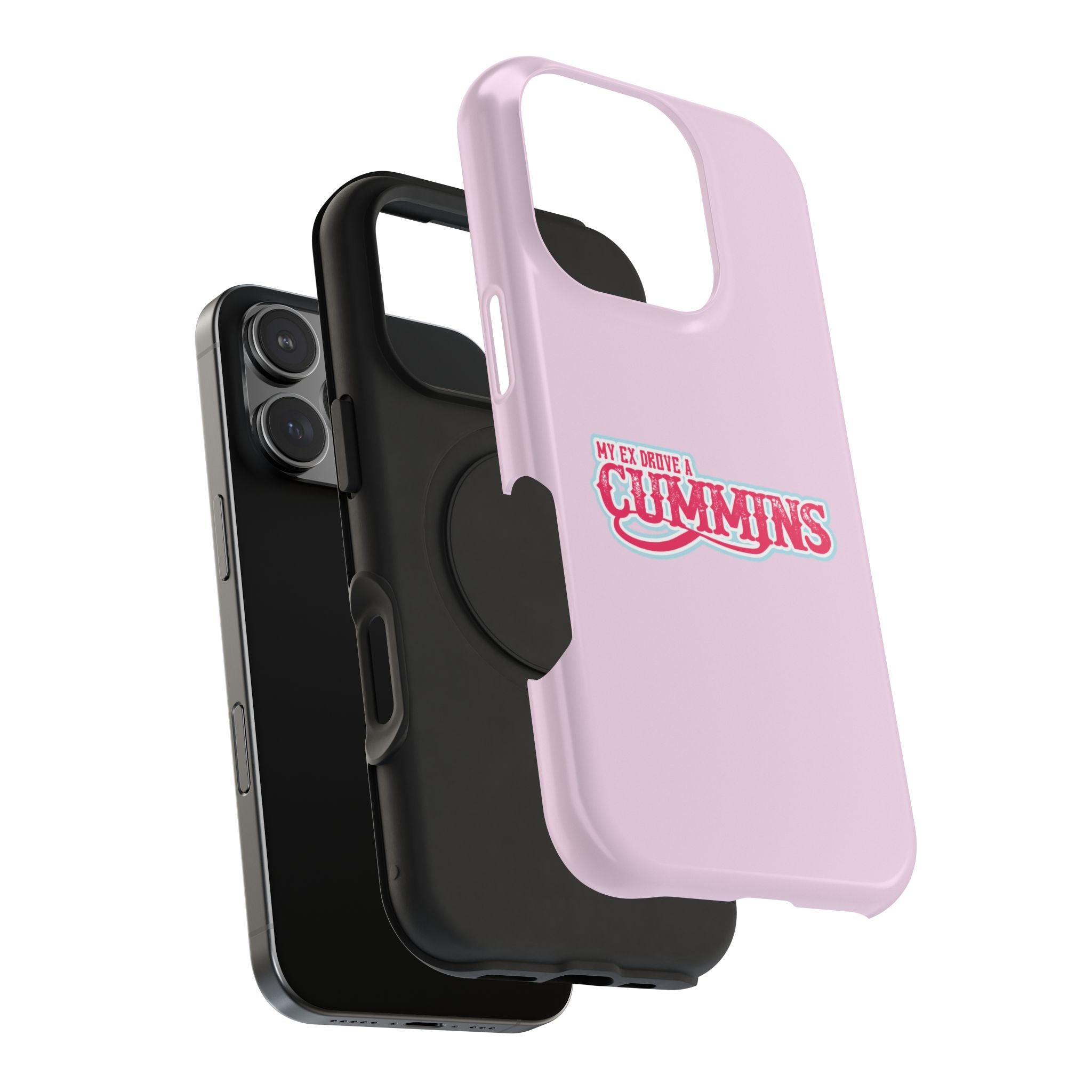 Impact-Resistant Phone Case — "My Ex Drove a Cummins" Pink Protective Cover