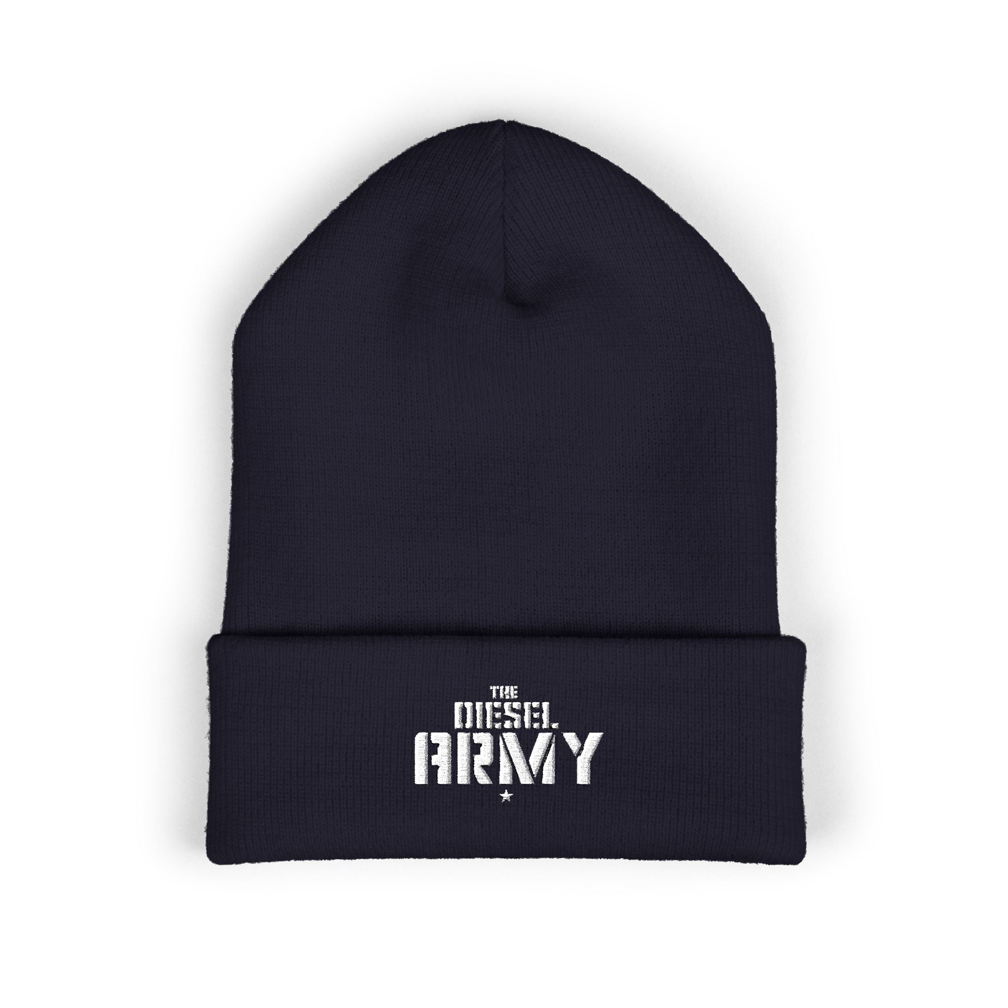 Classic Cuffed Beanie — The Diesel Army Embroidered Knit Hat