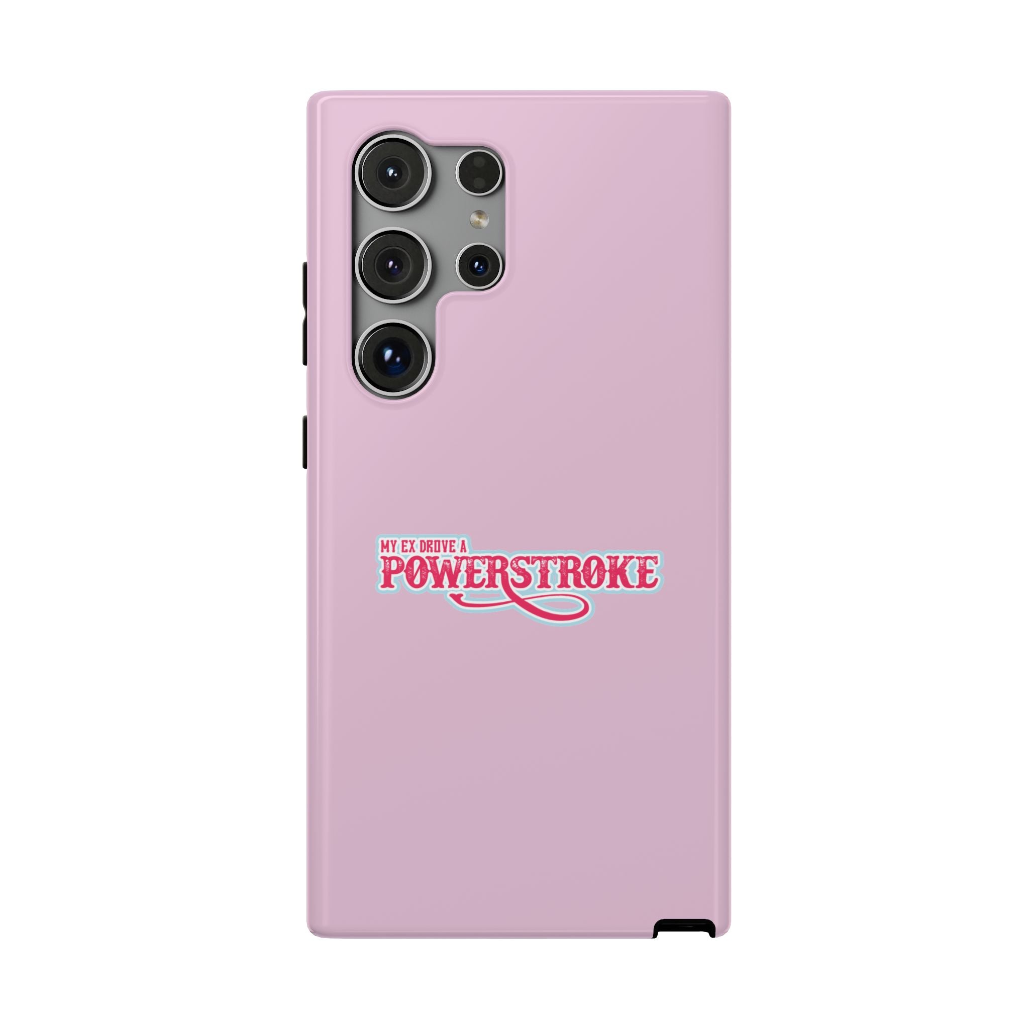 Pink "Powerstroke" Impact-Resistant Phone Case – Feminine Truck Lover Protective Cover