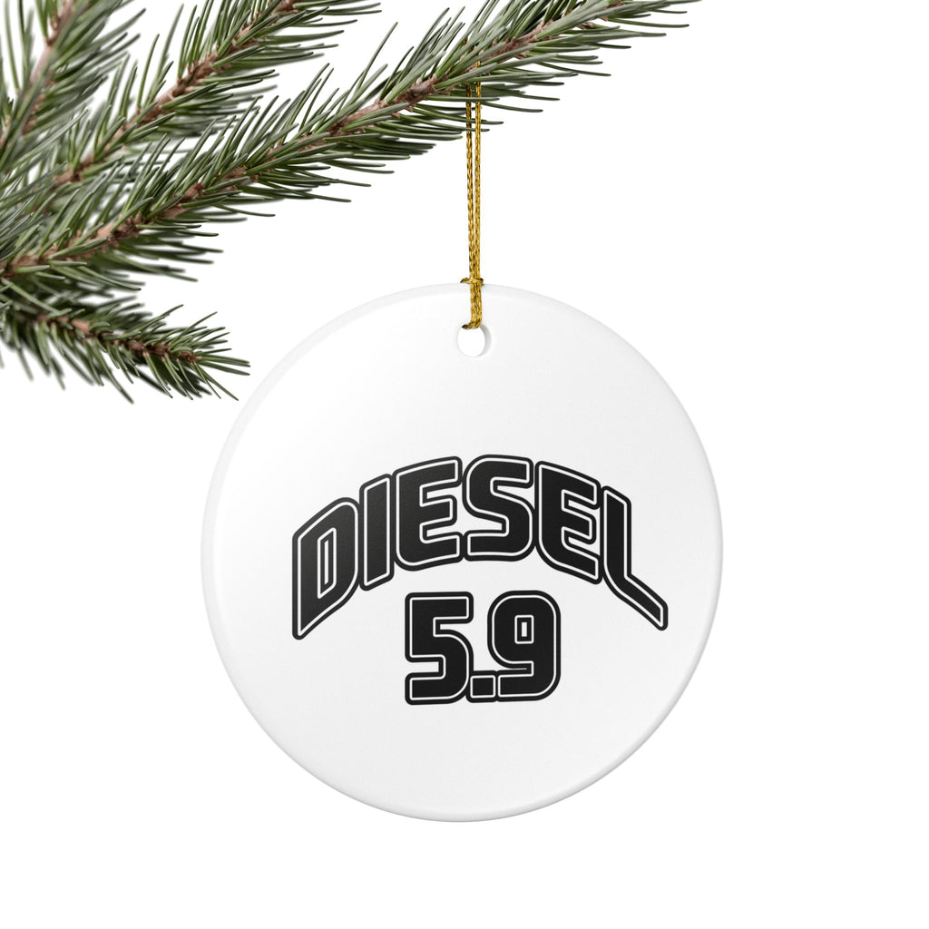 Diesel 5.9 Ceramic Ornament — Truck & Engine Lover Holiday Decoration