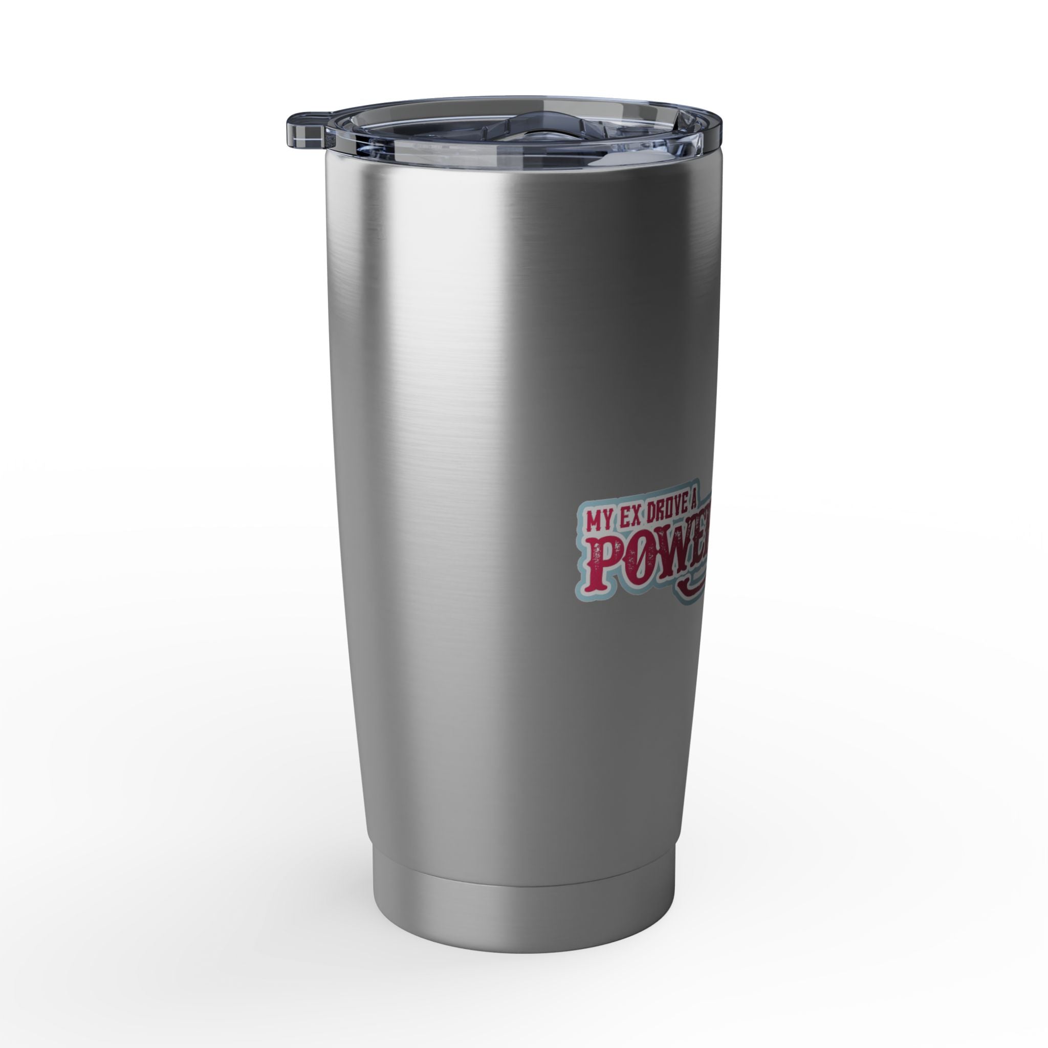 20oz Tumbler — Retro “Powerstroke” Script Stainless Steel Travel Cup