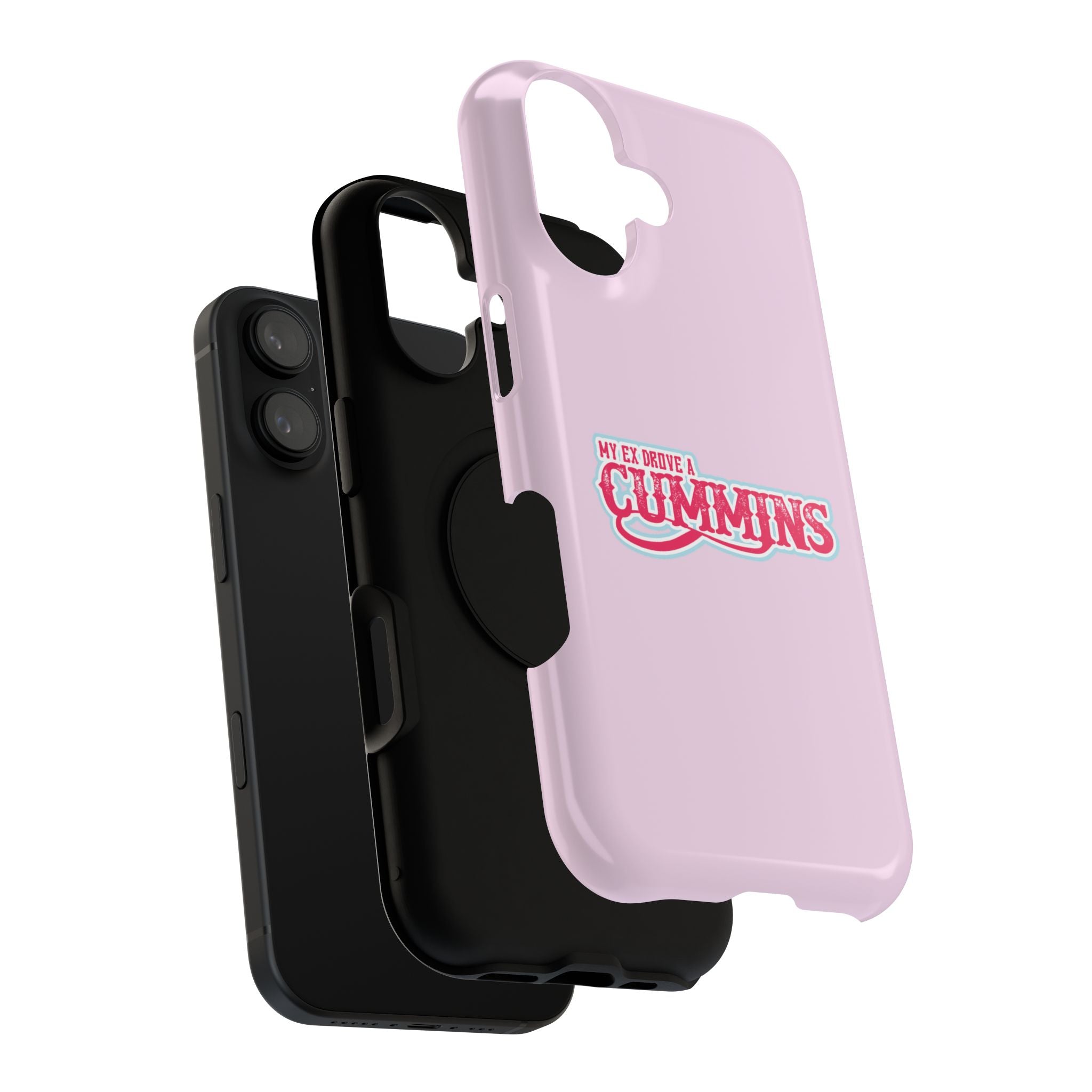 Impact-Resistant Phone Case — "My Ex Drove a Cummins" Pink Protective Cover