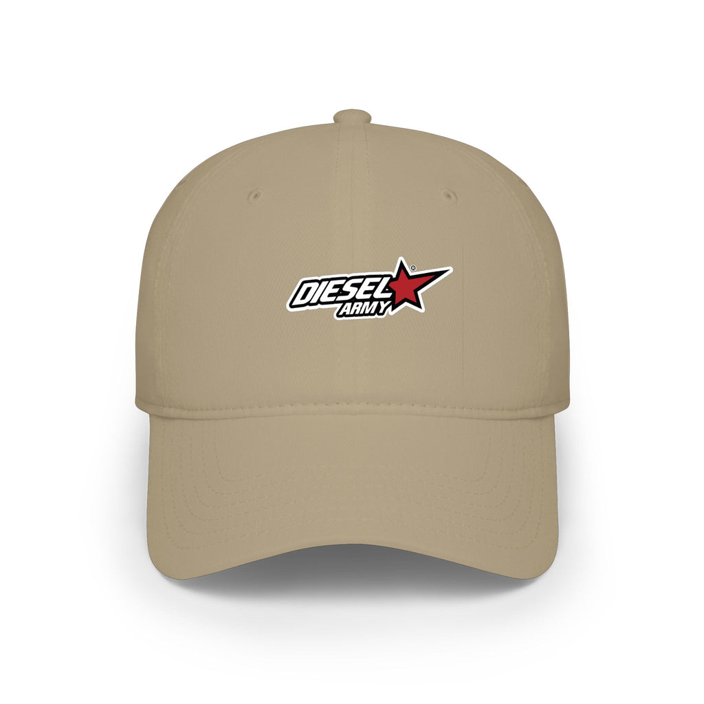 Diesel Army Low Profile Baseball Cap — Embroidered Red Star Logo