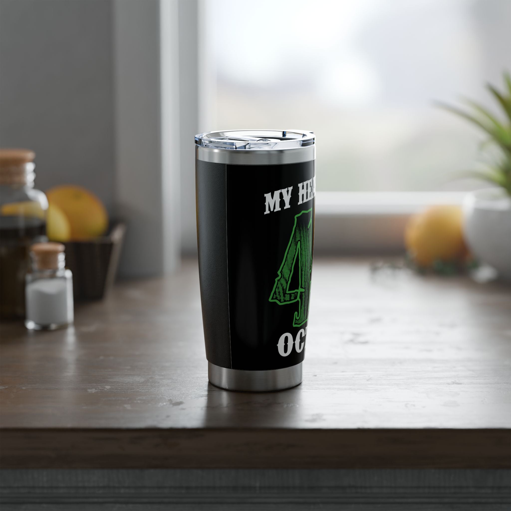 Tumbler — "My Heart Pumps 87 Octane" Insulated 20oz Travel Tumbler