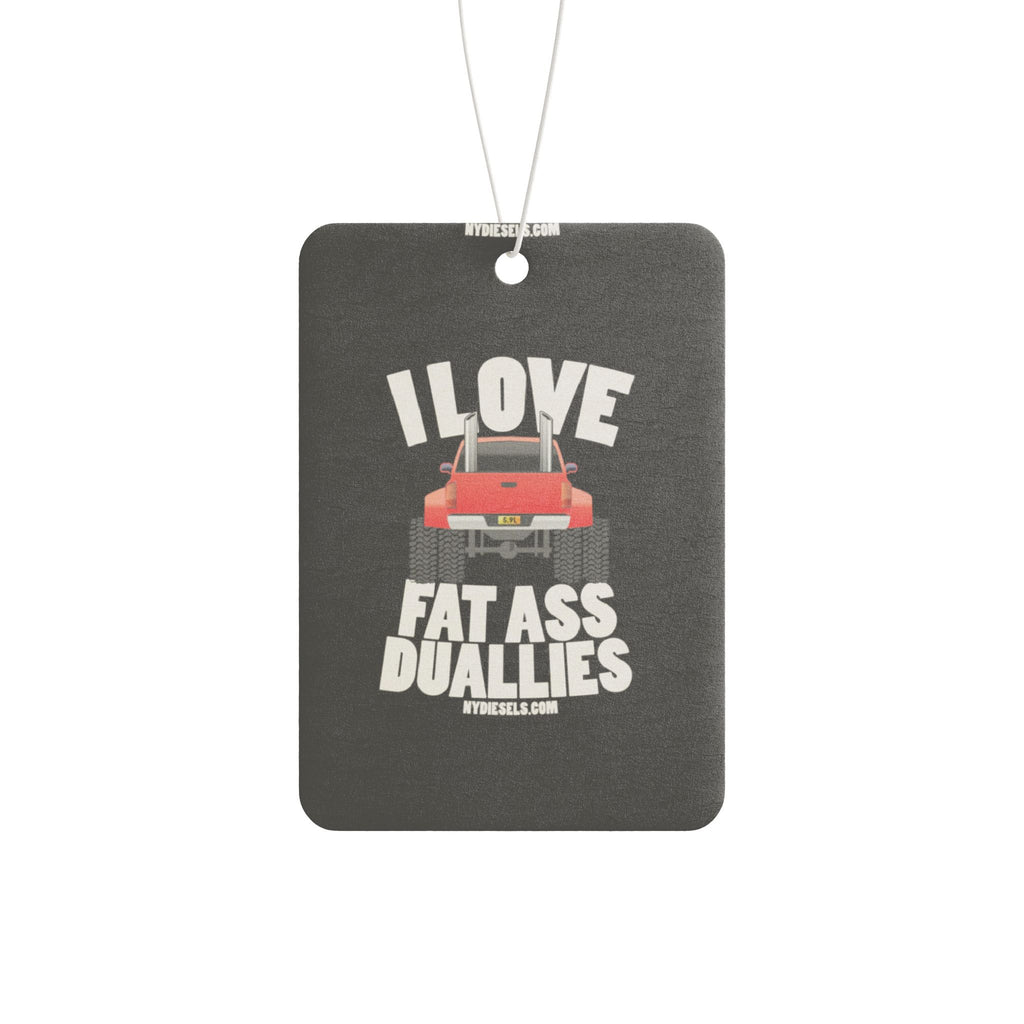 Car Air Freshener — "I Love Fat Ass Duallies" Retro Truck Scented Tag