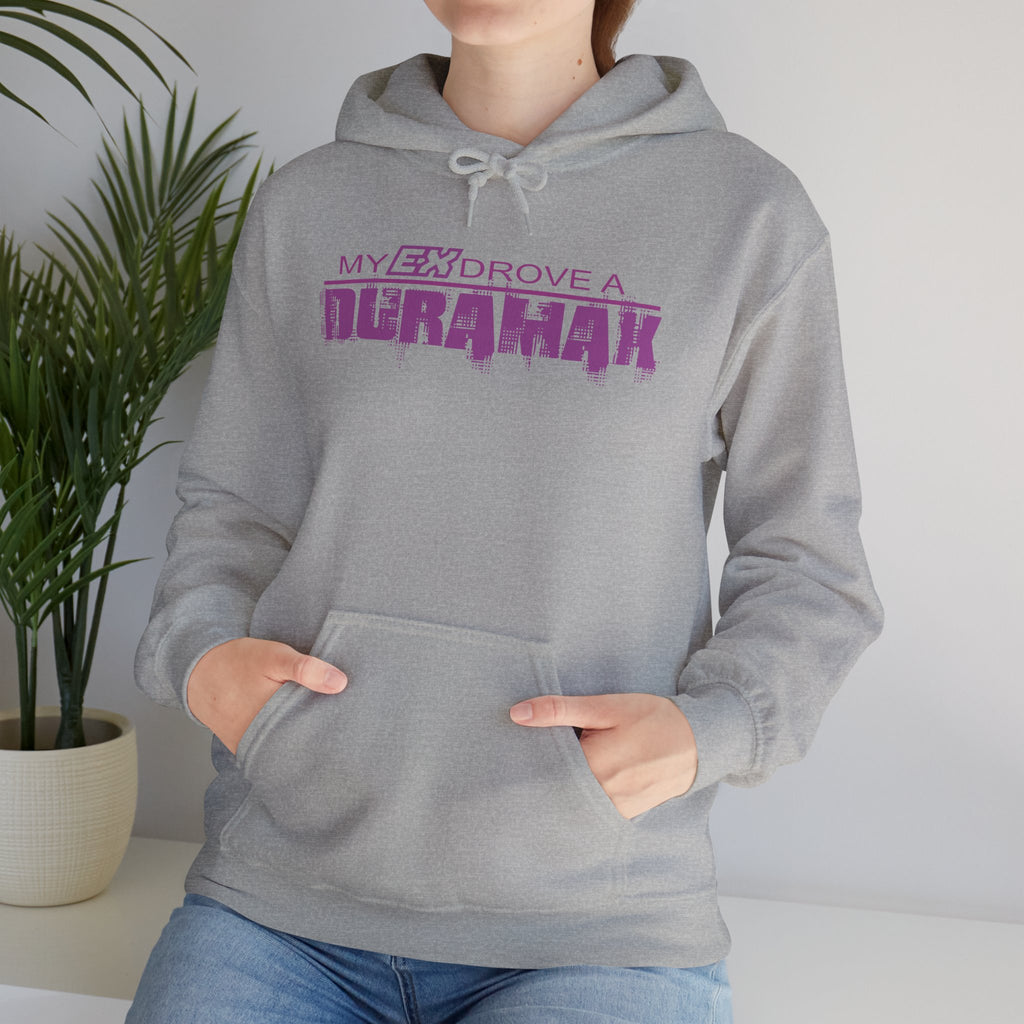 Hoodie – "My Ex Drove a Duramax" Retro Purple Graphic Hoodie