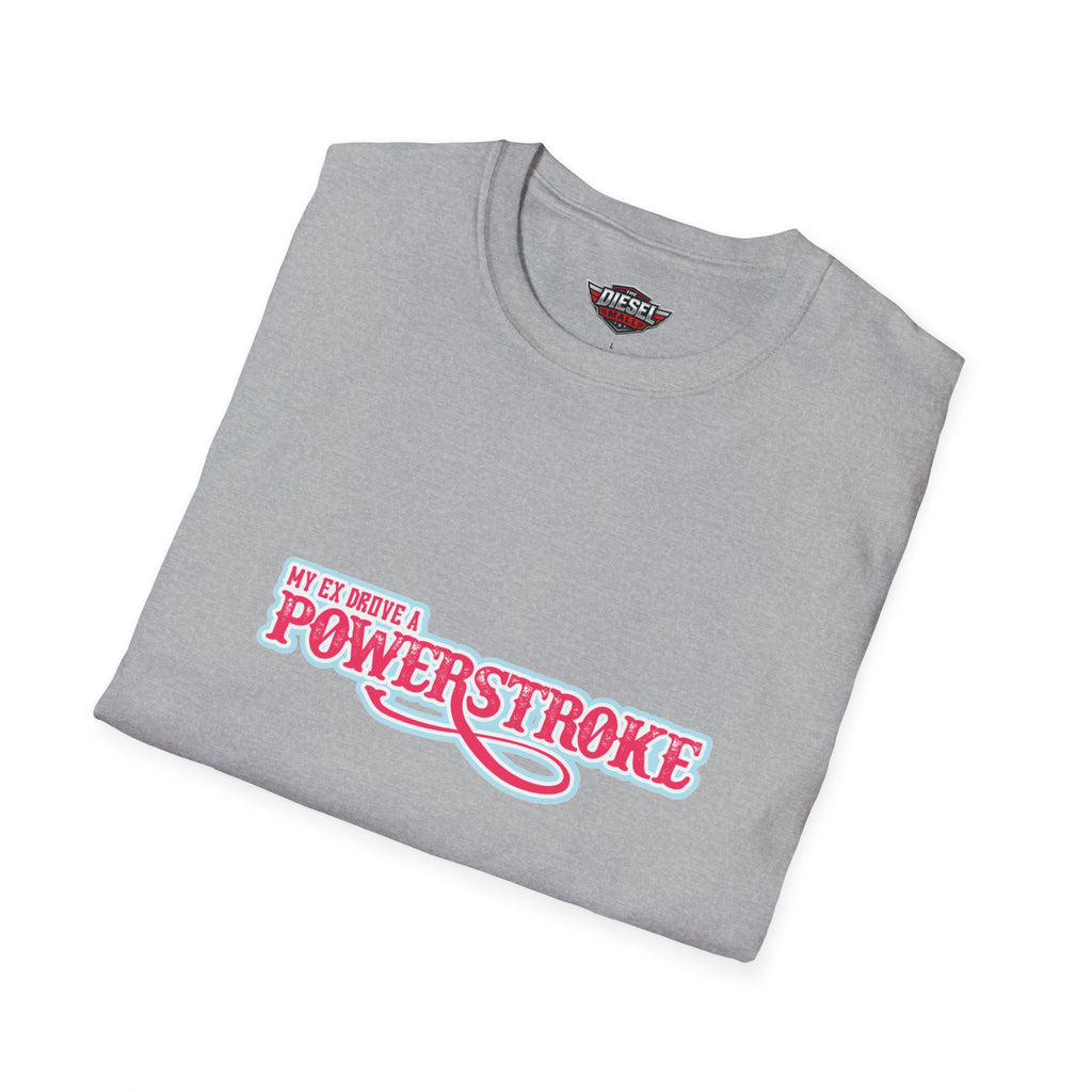 Powerstroke T-Shirt – "My Other Ride Is A Powerstroke" Vintage Pink Diesel Truck Tee