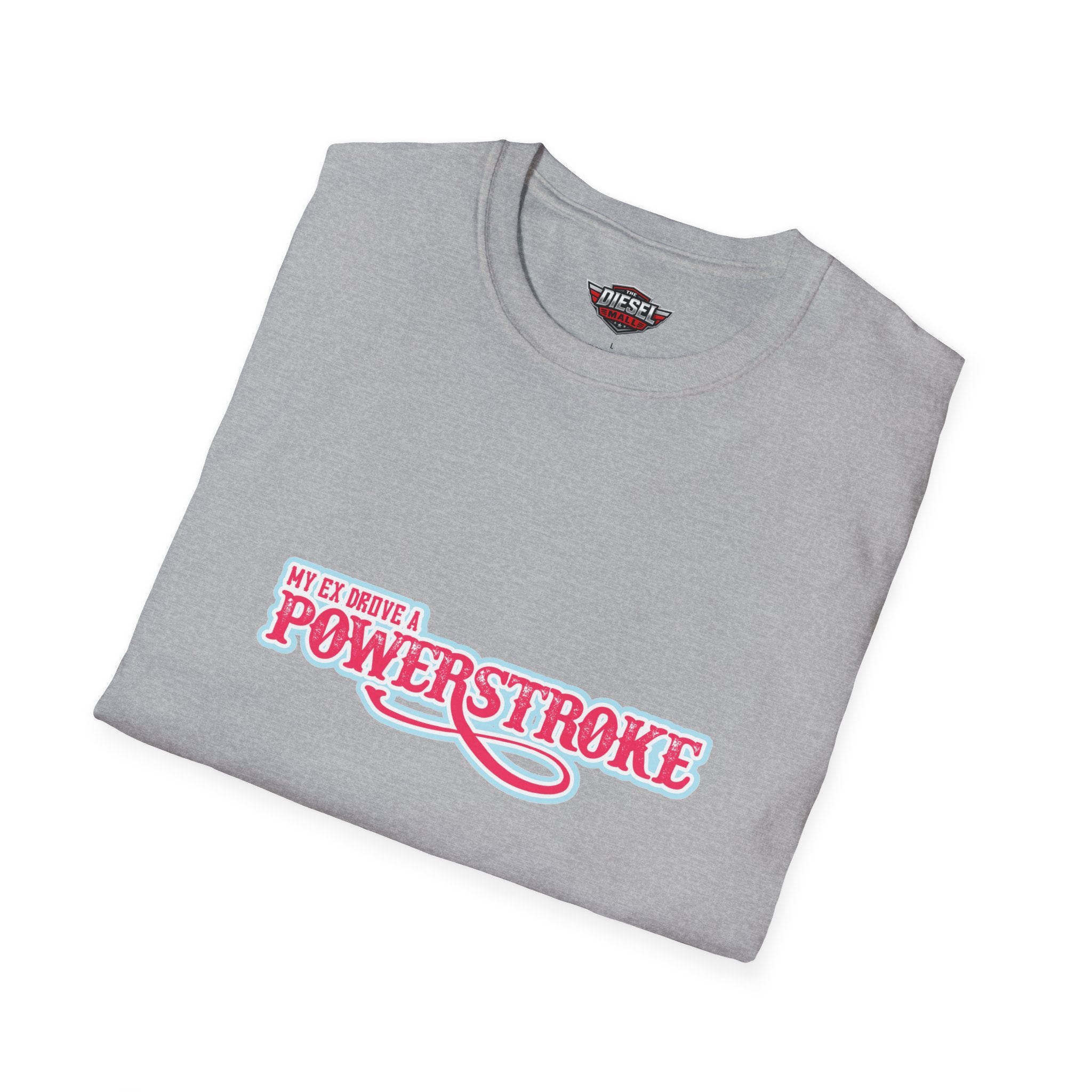 Powerstroke T-Shirt – "My Other Ride Is A Powerstroke" Vintage Pink Diesel Truck Tee