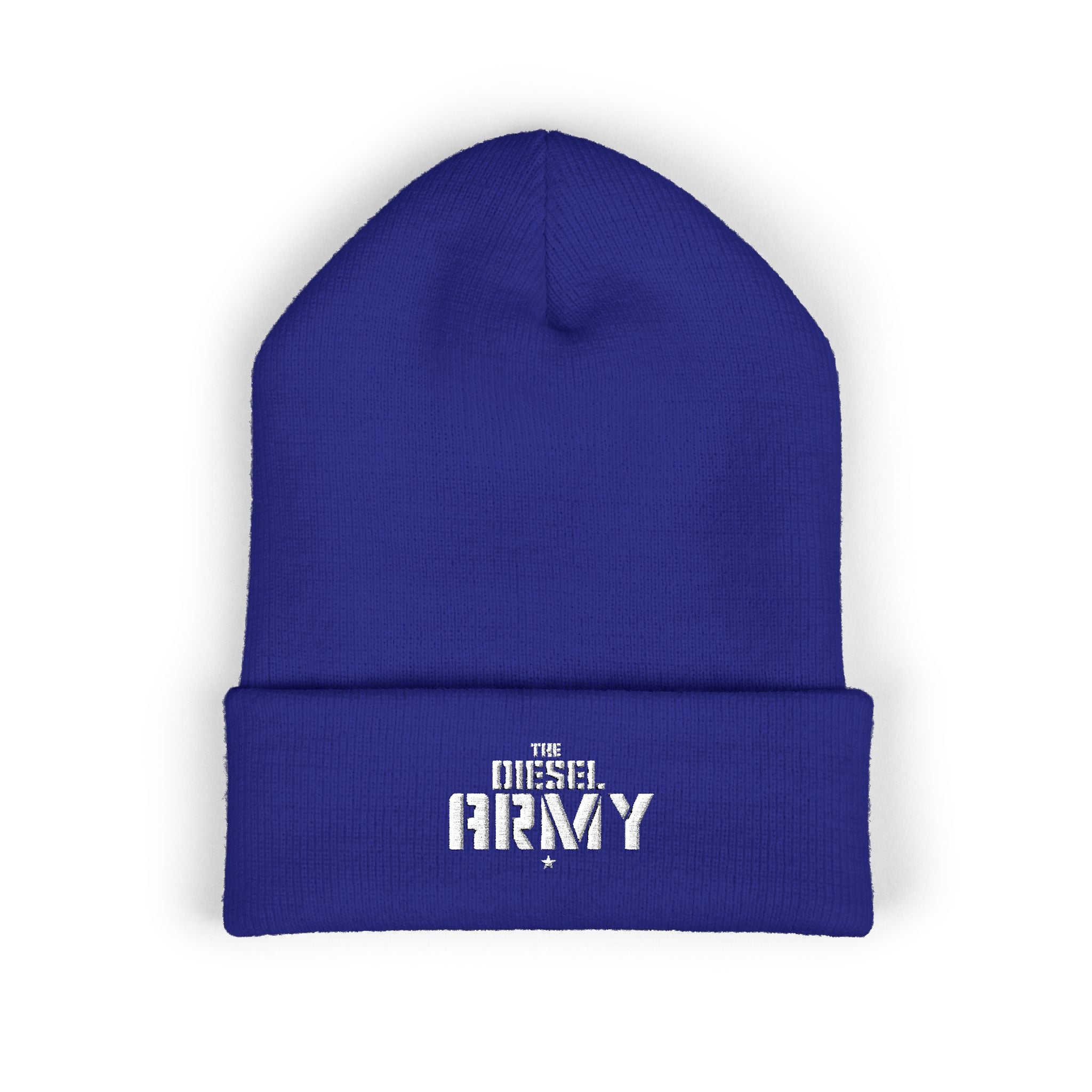 Classic Cuffed Beanie — The Diesel Army Embroidered Knit Hat