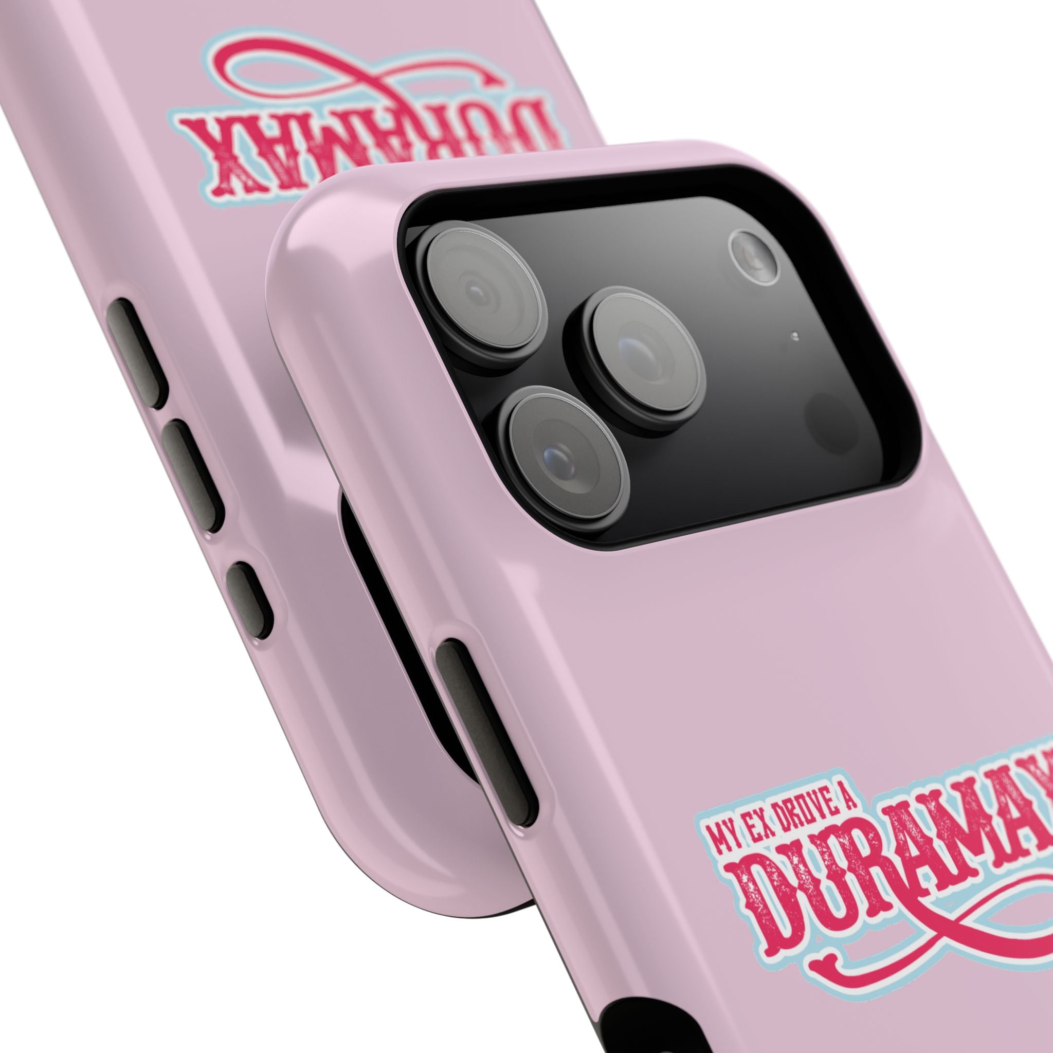 Duramax Phone Case — Impact-Resistant Pink Protective Case with “My Ex Drove a Duramax” Graphic