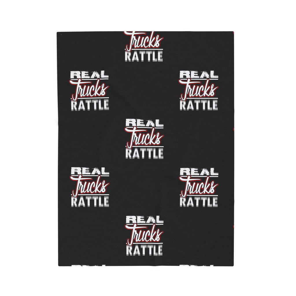 Real Trucks Rattle Velveteen Plush Blanket — Cozy Trucker Throw for Drivers & Fans