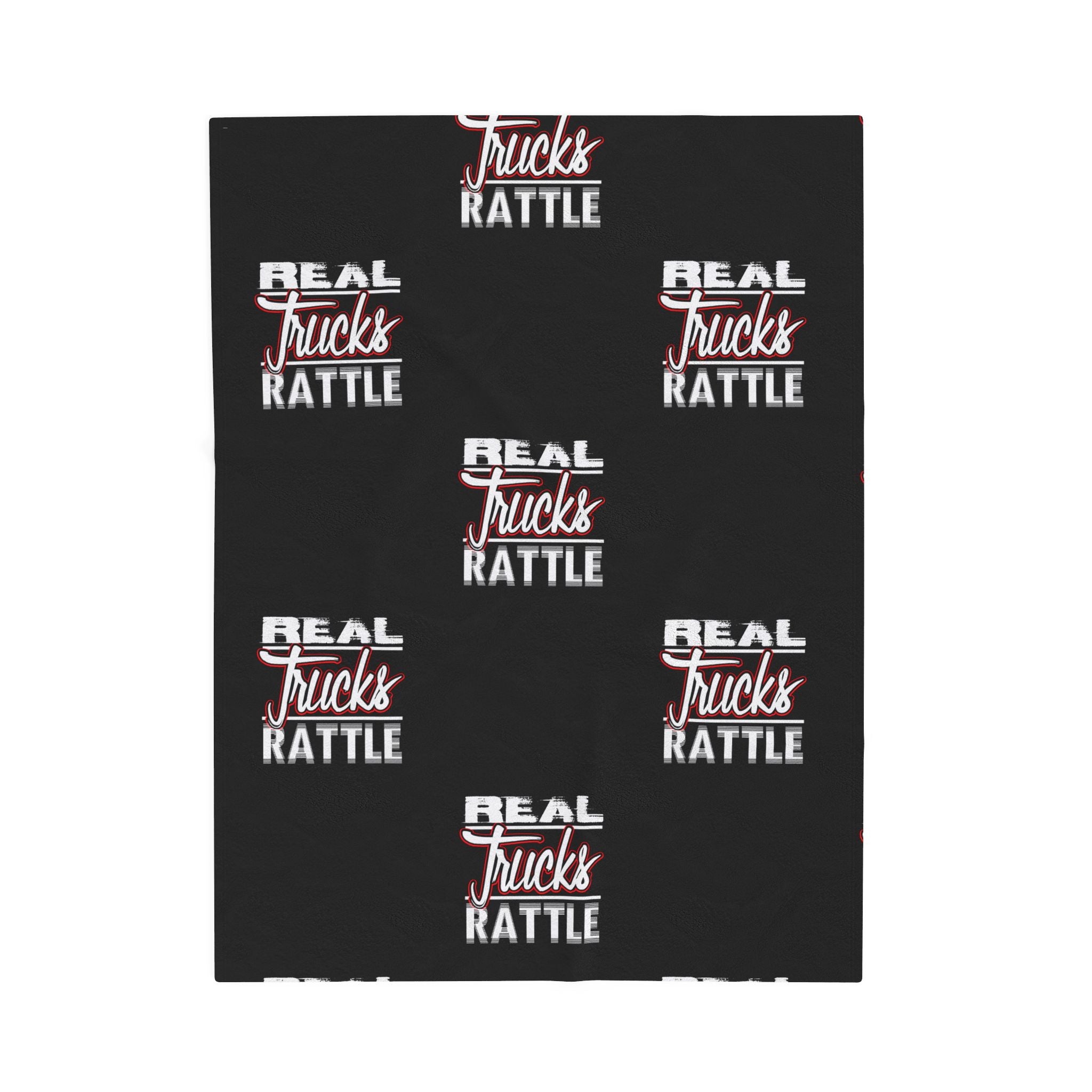 Real Trucks Rattle Velveteen Plush Blanket — Cozy Trucker Throw for Drivers & Fans