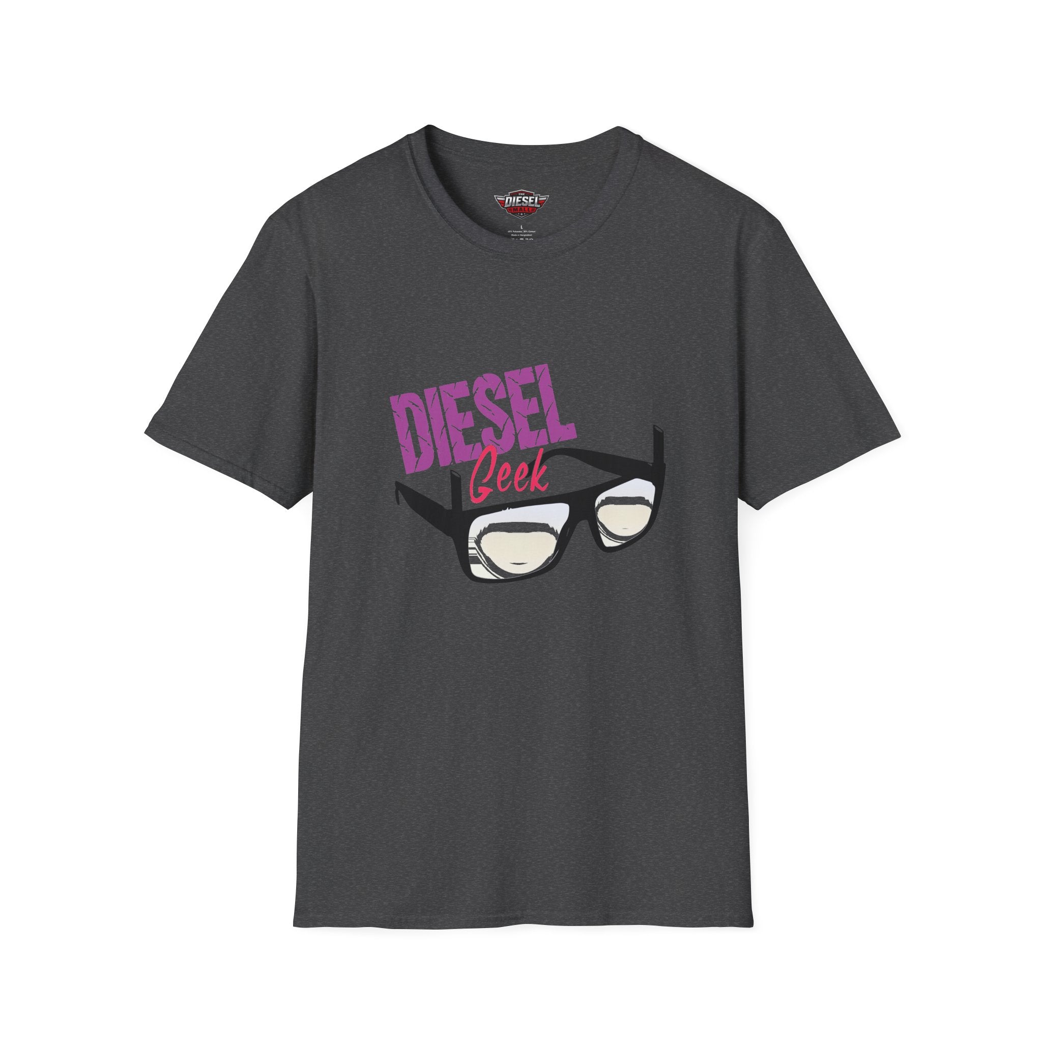 T-Shirt — "Diesel Geek" Graphic Tee with Glasses Design