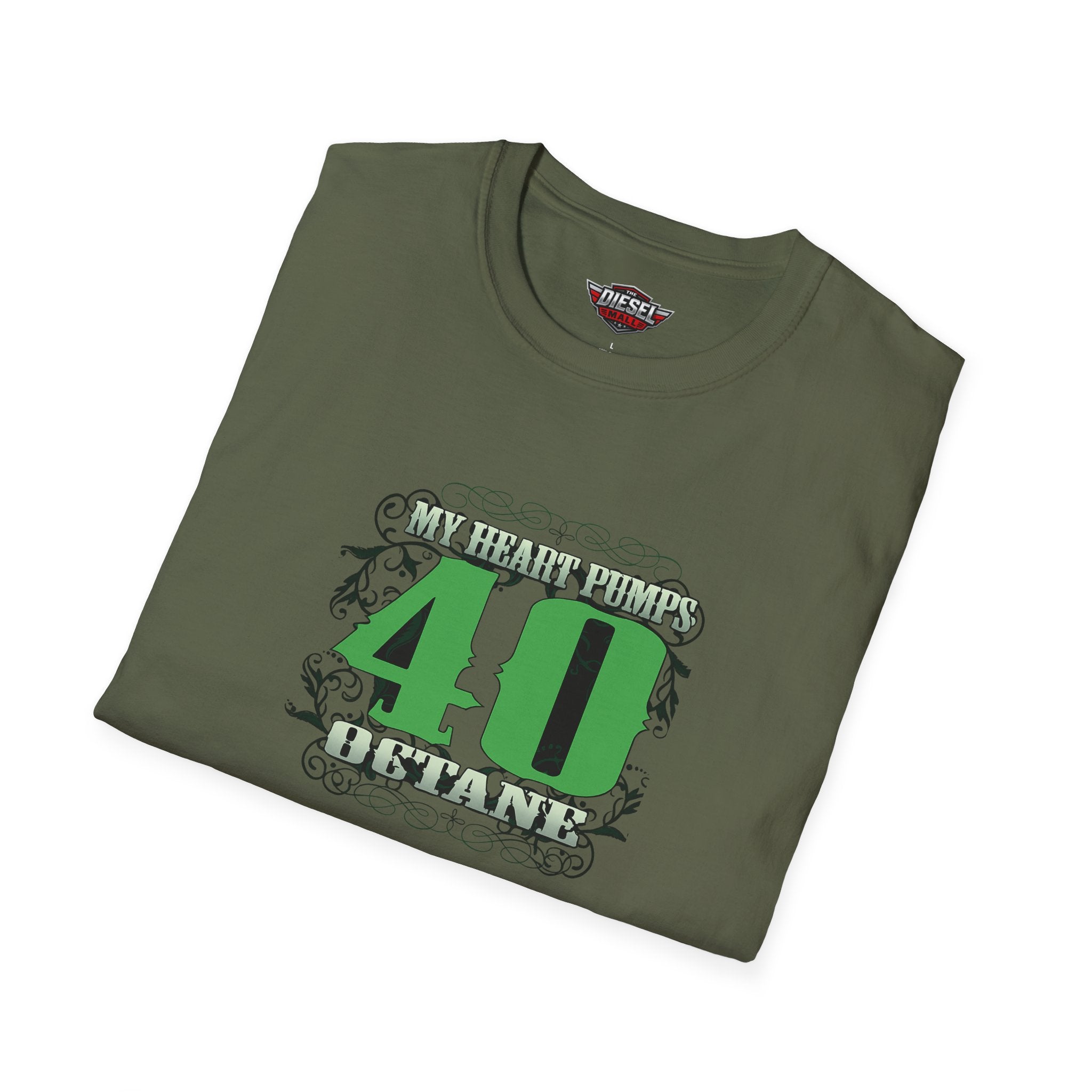 My heart pumps 40 octane — Green Design Tee
