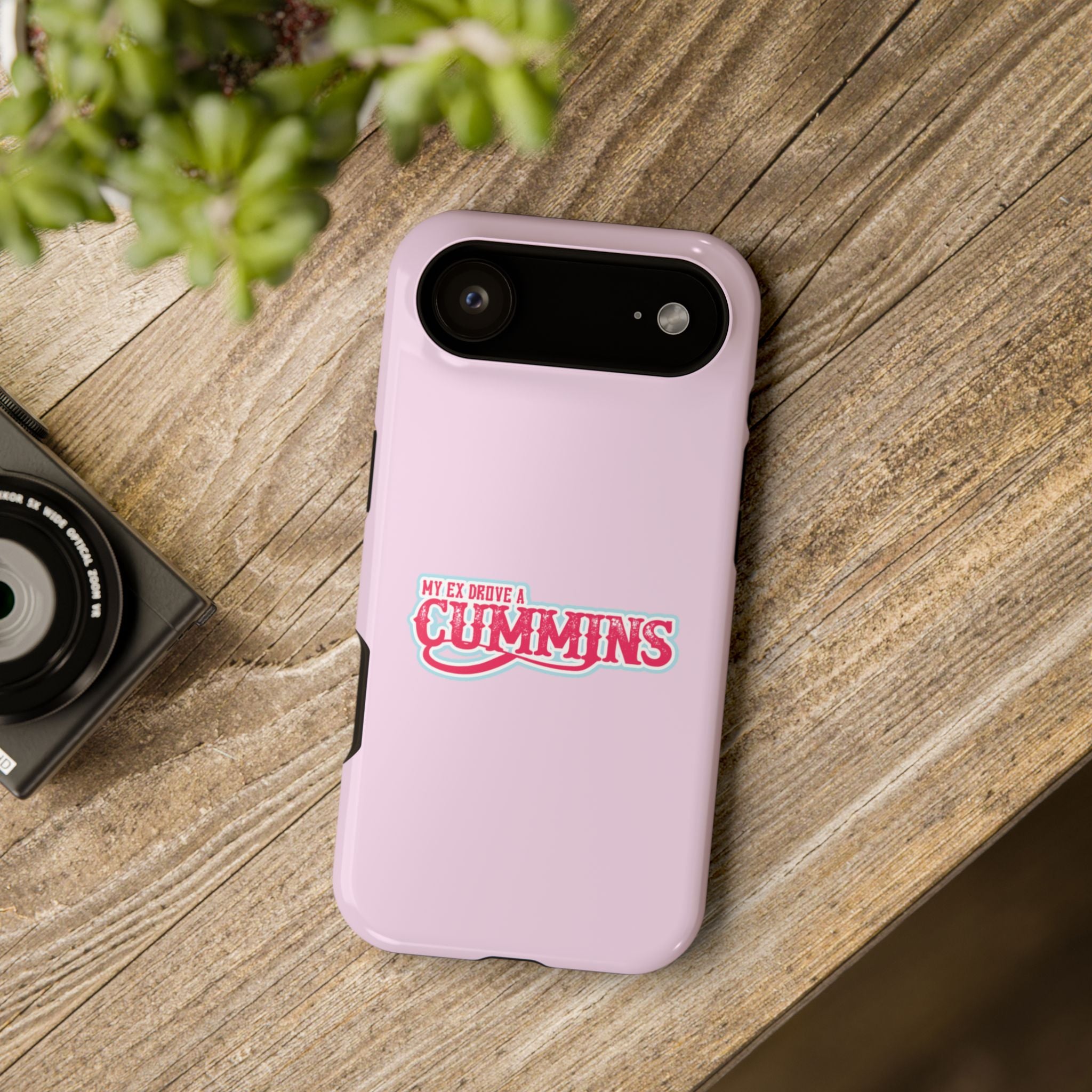 Impact-Resistant Phone Case — "My Ex Drove a Cummins" Pink Protective Cover