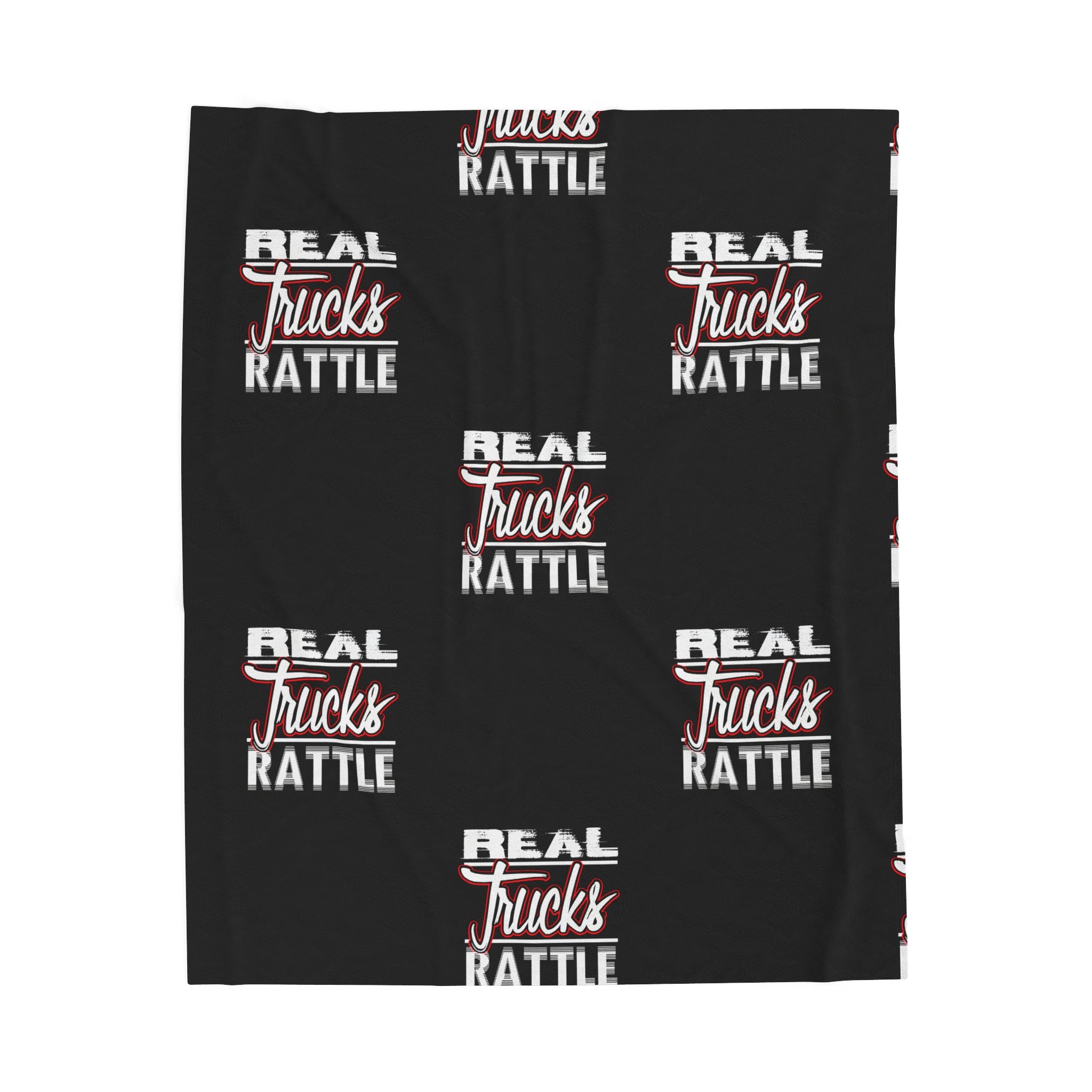Real Trucks Rattle Velveteen Plush Blanket — Cozy Trucker Throw for Drivers & Fans