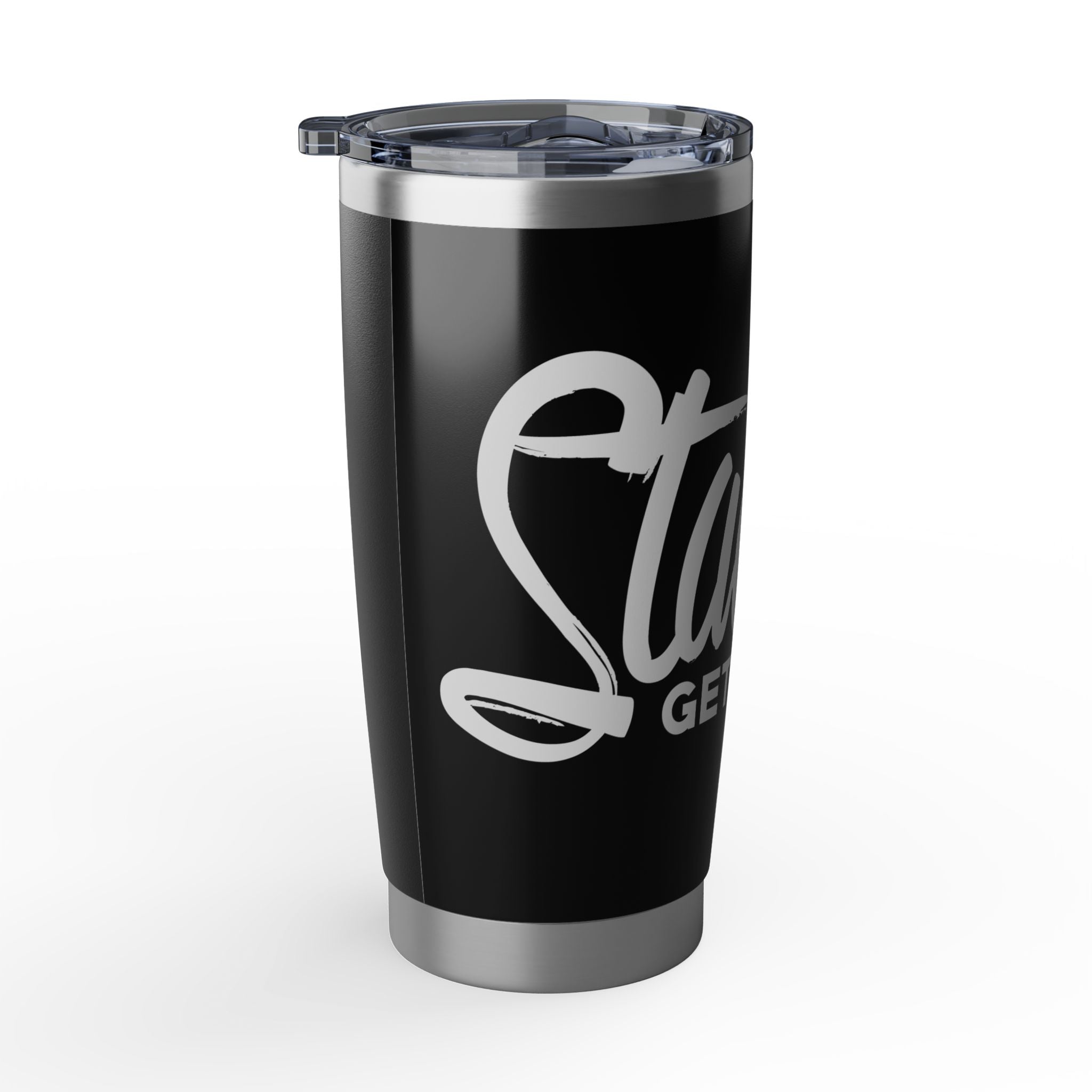 20oz Stainless Tumbler - 'Sticks Get Racked' Black Travel Mug