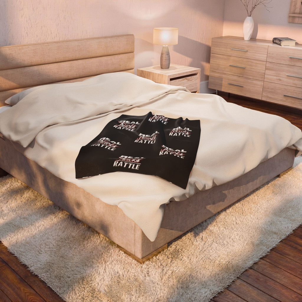Real Trucks Rattle Velveteen Plush Blanket — Cozy Trucker Throw for Drivers & Fans