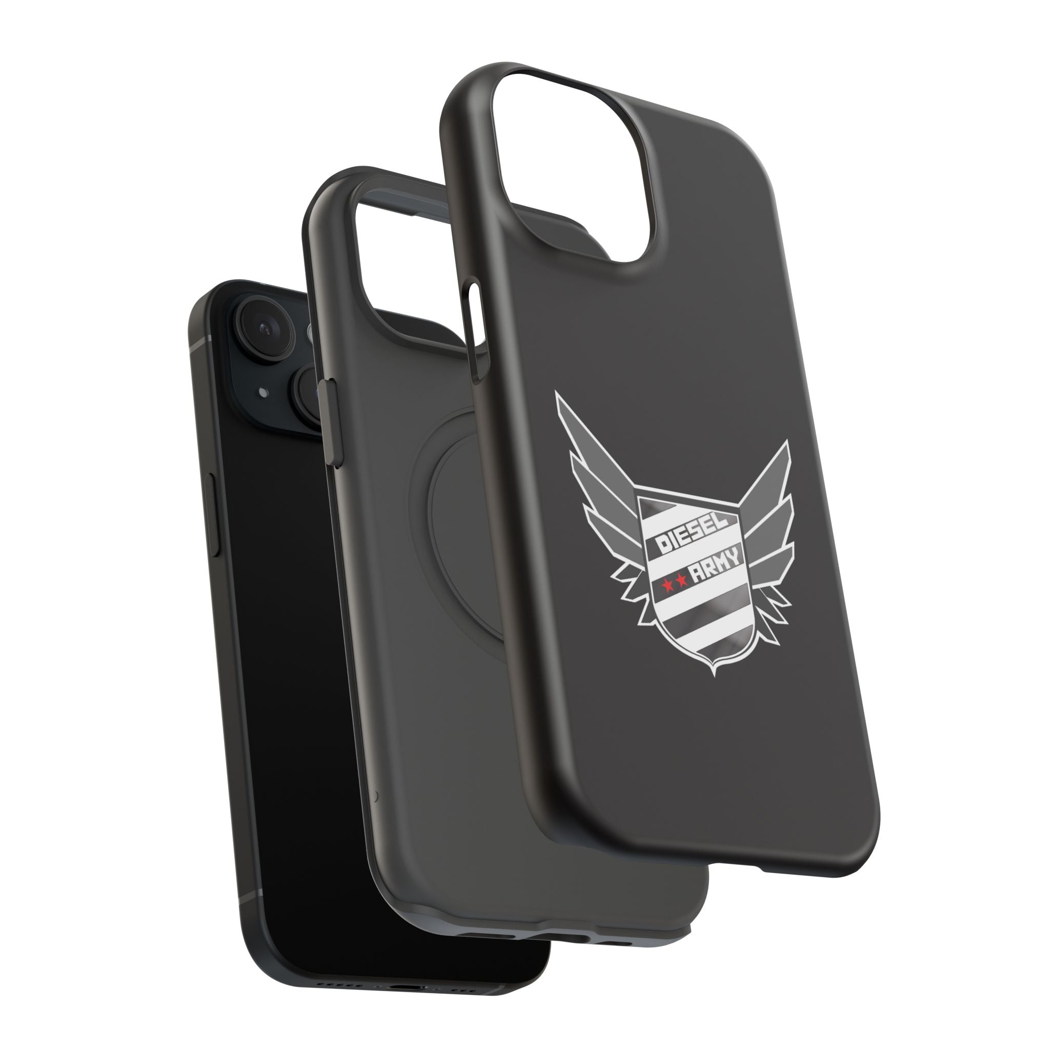 Phone Case — Black Diesel Army Emblem Impact-Resistant Case