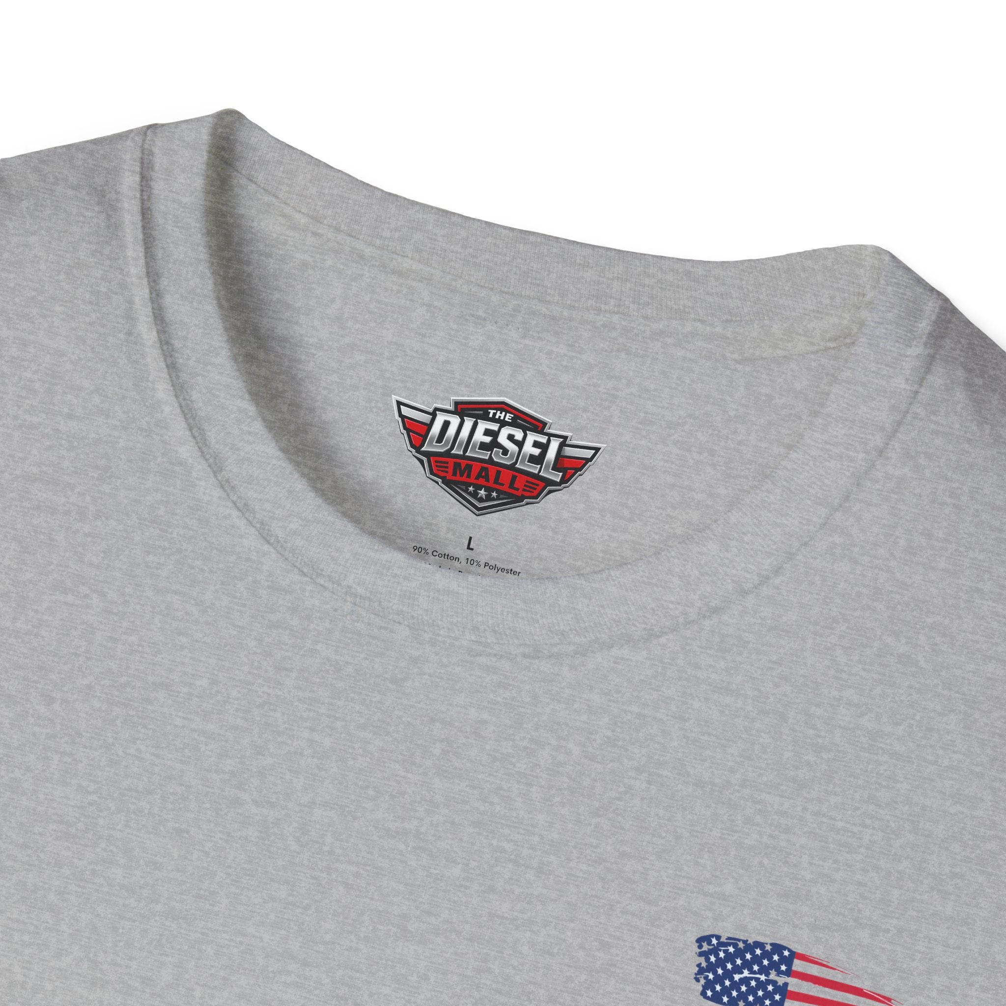 America Runs on Diesel T-Shirt — Patriotic Flag Diesel Tee