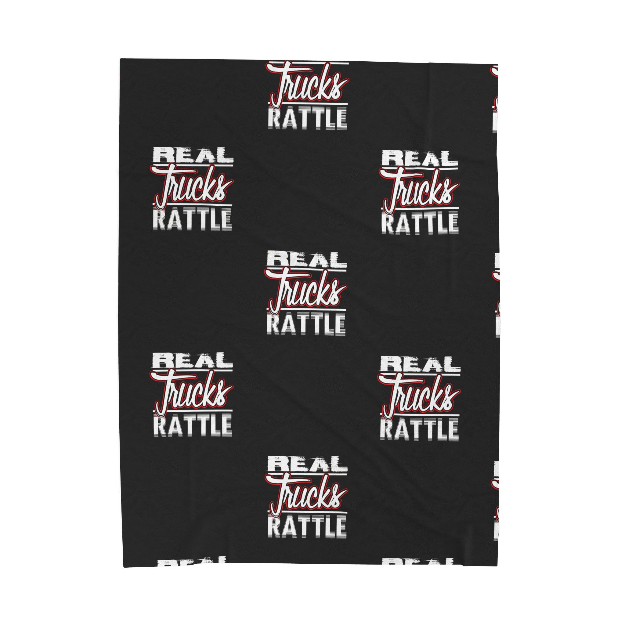 Real Trucks Rattle Velveteen Plush Blanket — Cozy Trucker Throw for Drivers & Fans