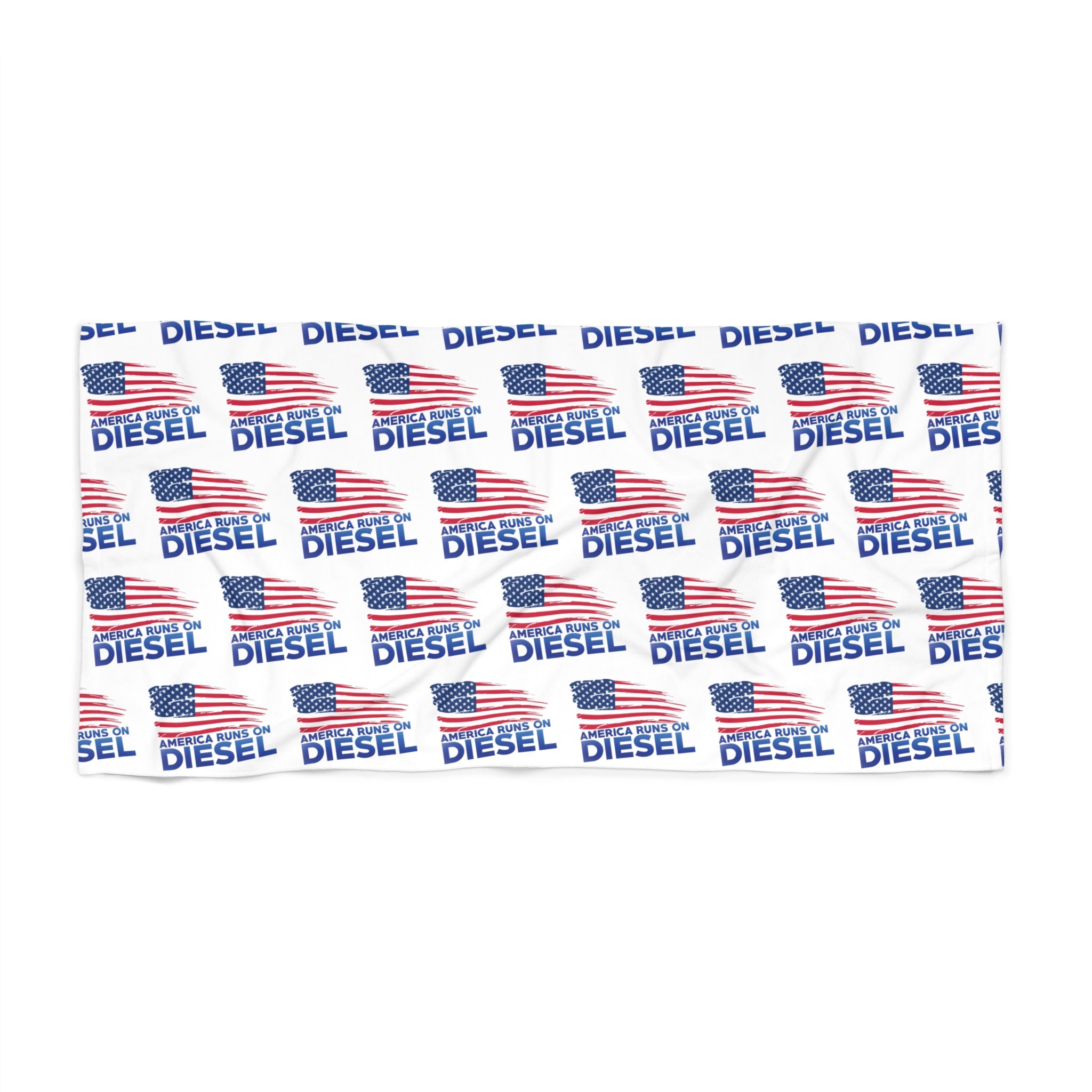 American Flag 'DIESEL' Beach Towel – Patriotic Summer Pool & Beach Towel