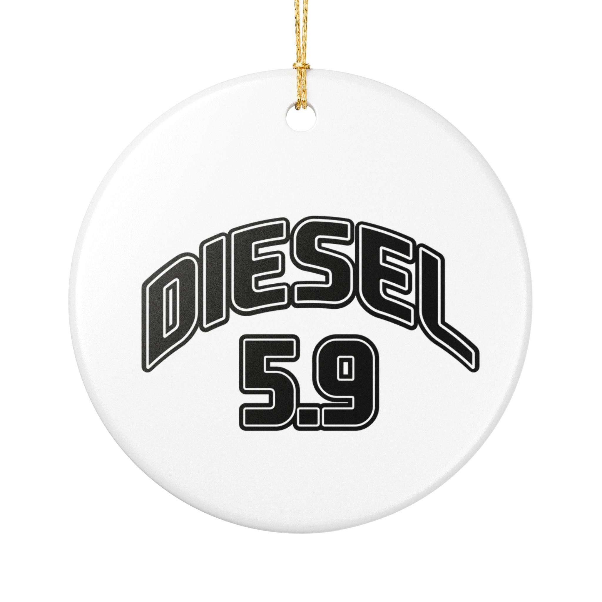 Diesel 5.9 Ceramic Ornament — Truck & Engine Lover Holiday Decoration