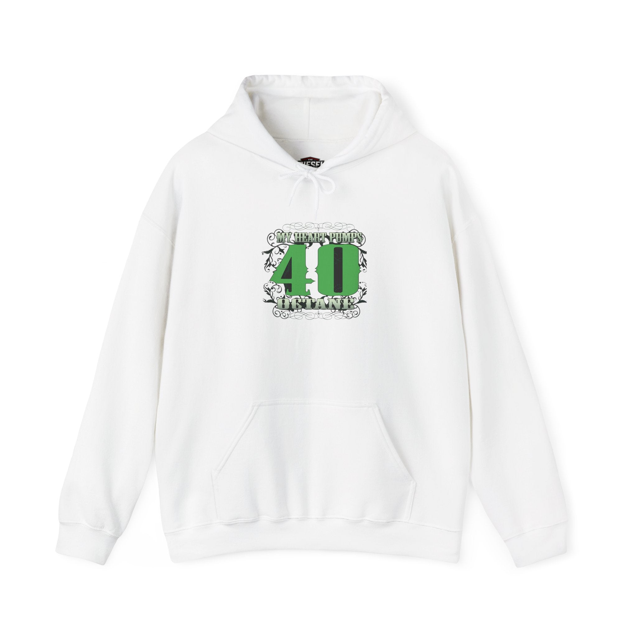 My heart pumps 40 octane - Green Design Sweatshirt