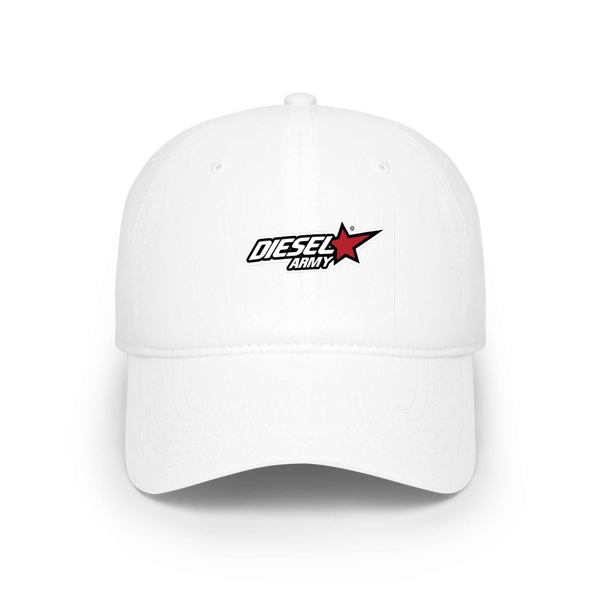 Diesel Army Low Profile Baseball Cap — Embroidered Red Star Logo