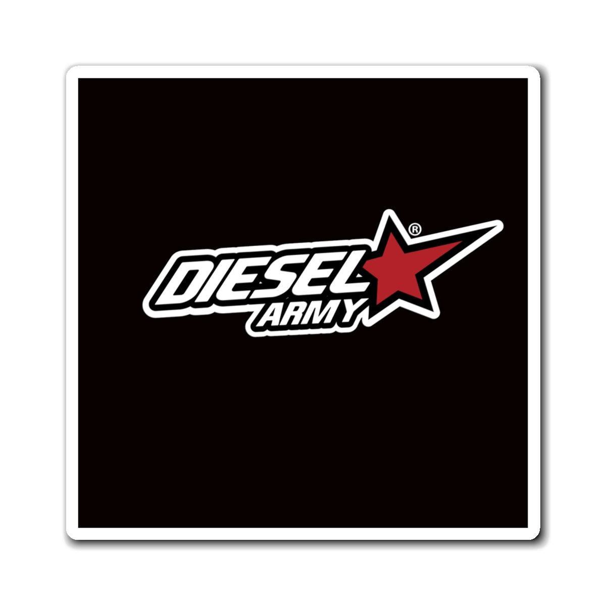 Diesel Army Logo Magnet – Red Star Automotive Fan Sticker