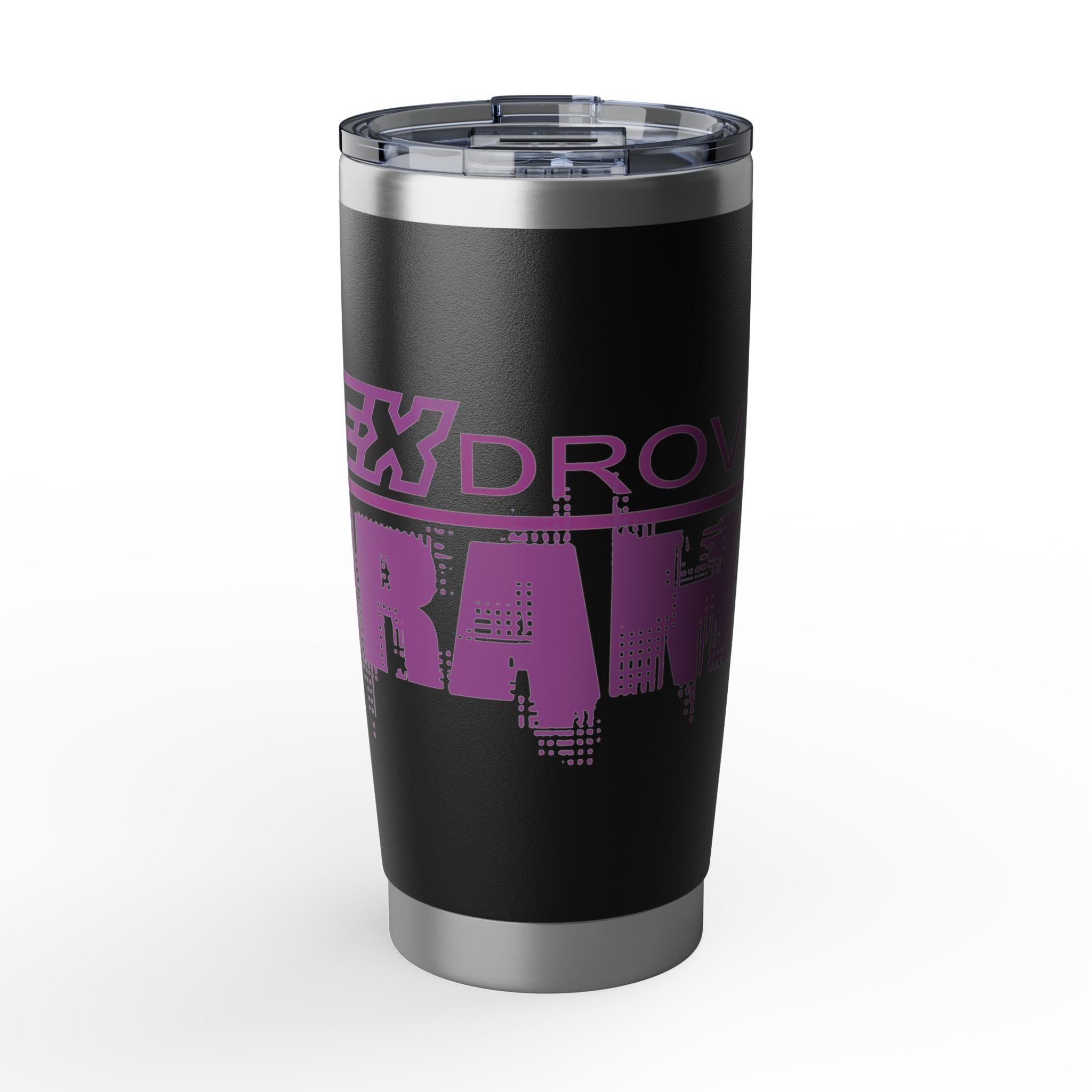 20oz Travel Tumbler — 'My Ex Drove My Brakes' Pink Urban Graphic