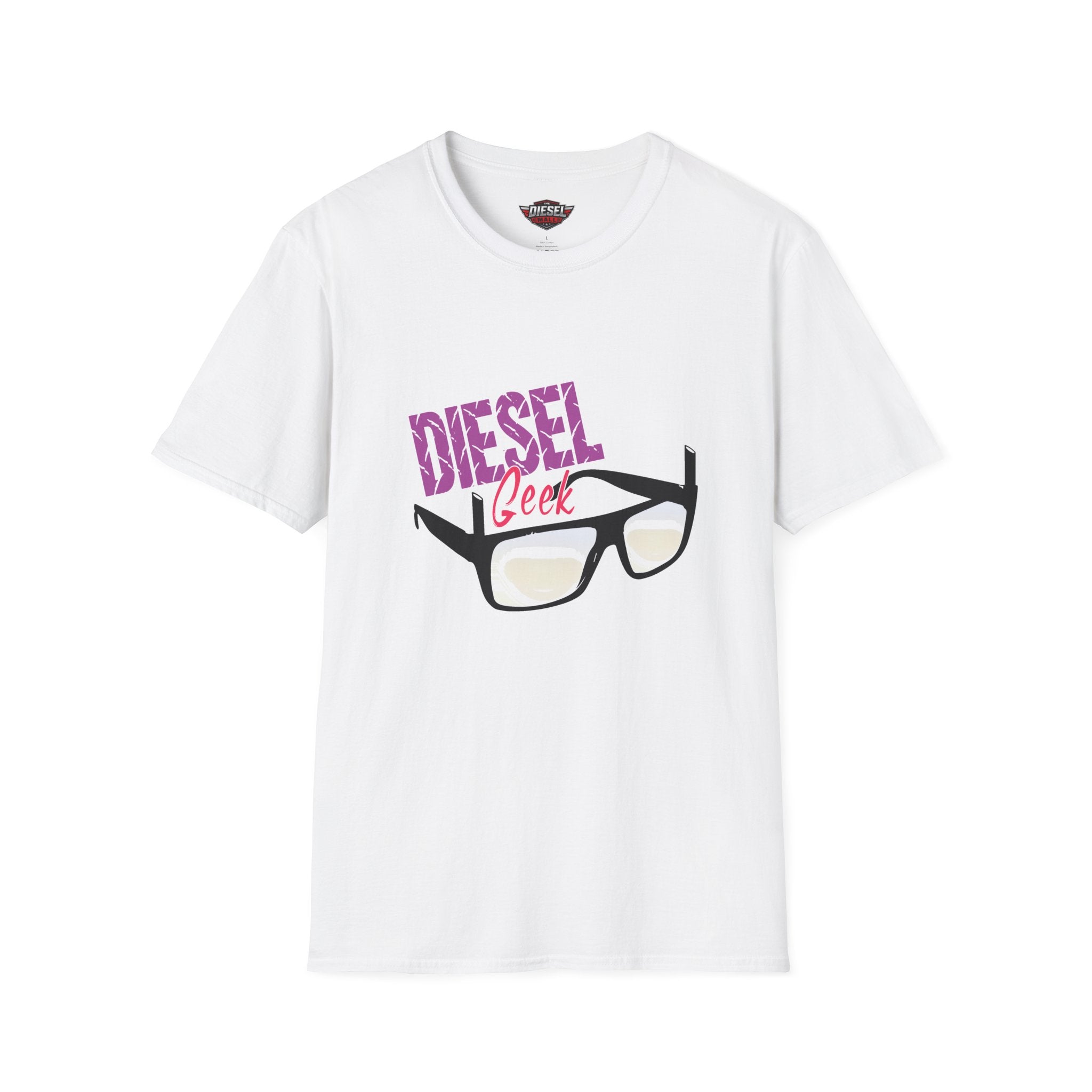 T-Shirt — "Diesel Geek" Graphic Tee with Glasses Design