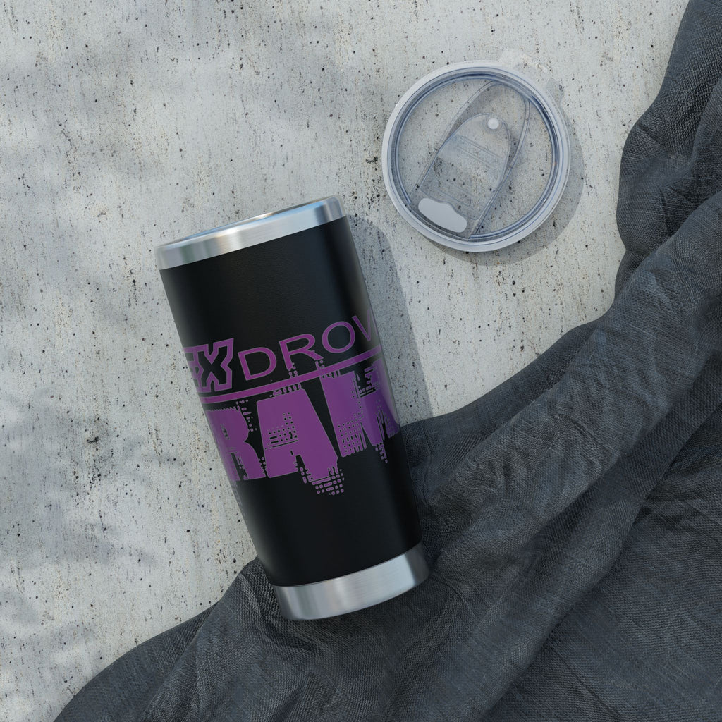 20oz Travel Tumbler — 'My Ex Drove My Brakes' Pink Urban Graphic