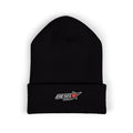 Embroidered Diesel Star Cuffed Beanie — Olive Knit Winter Hat