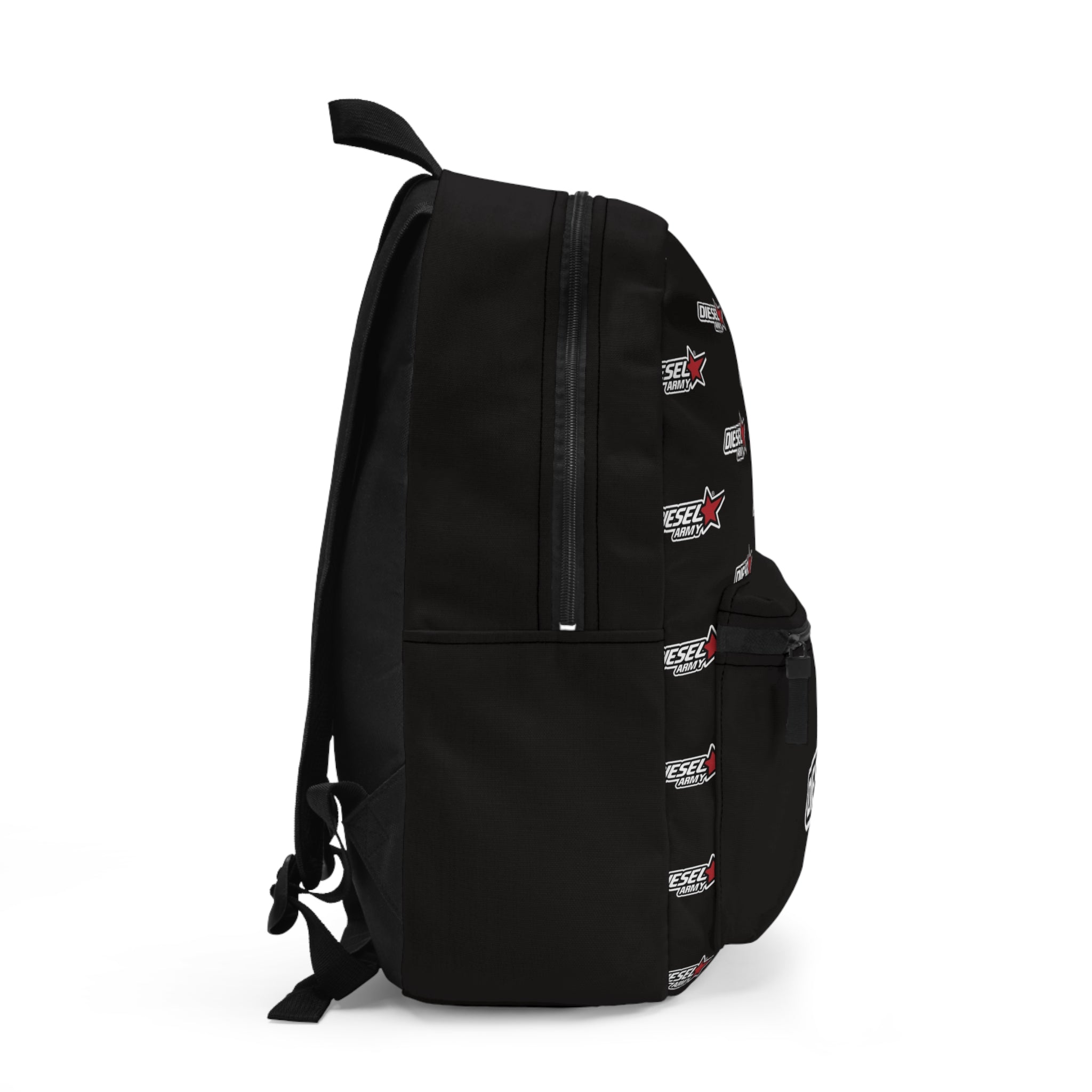Diesel Army Logo Backpack – Black Branded Everyday Bag