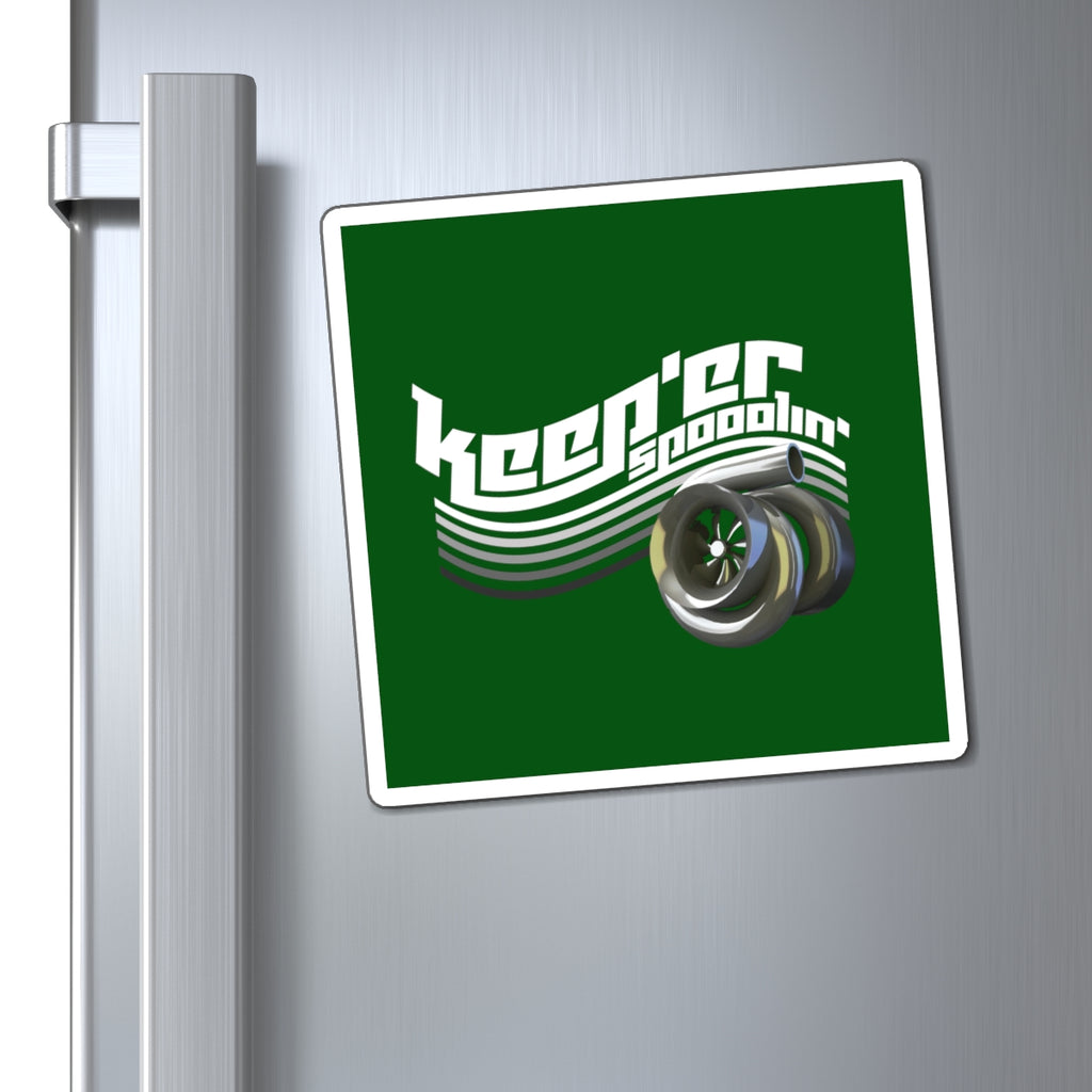 Keep'er  Spooolin' Turbo Wheel Magnet — Racing Car Fan Refrigerator Decal