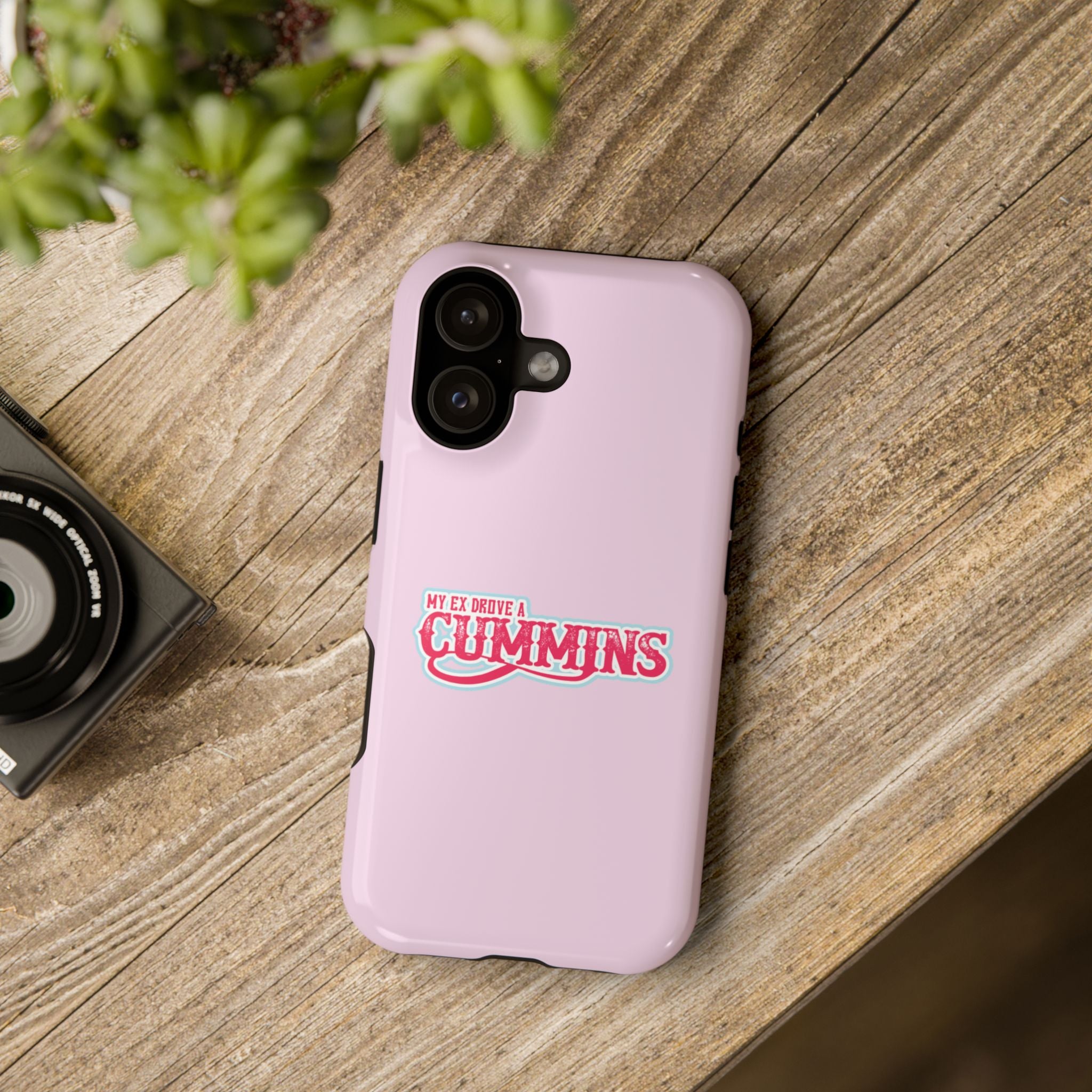 Impact-Resistant Phone Case — "My Ex Drove a Cummins" Pink Protective Cover
