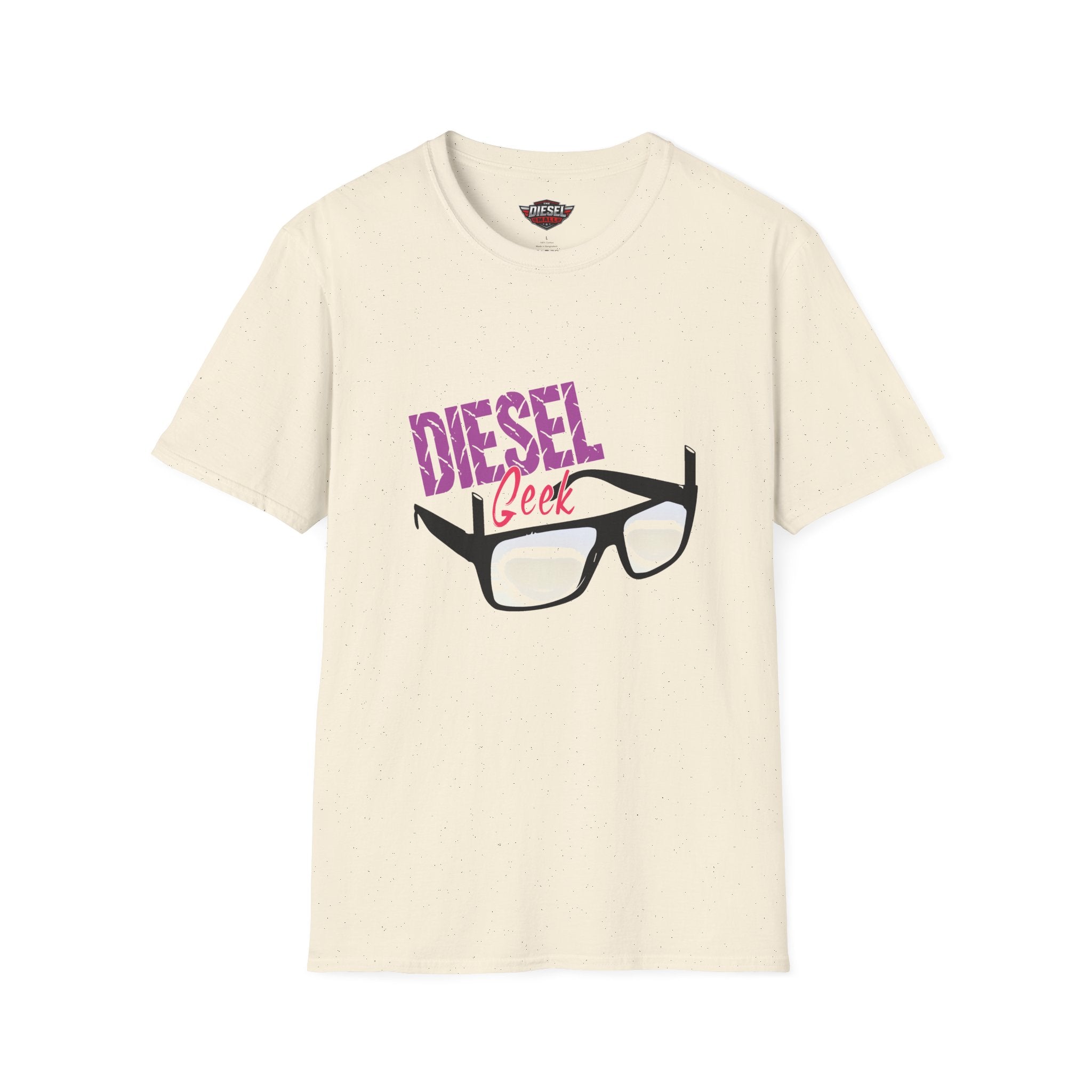 T-Shirt — "Diesel Geek" Graphic Tee with Glasses Design