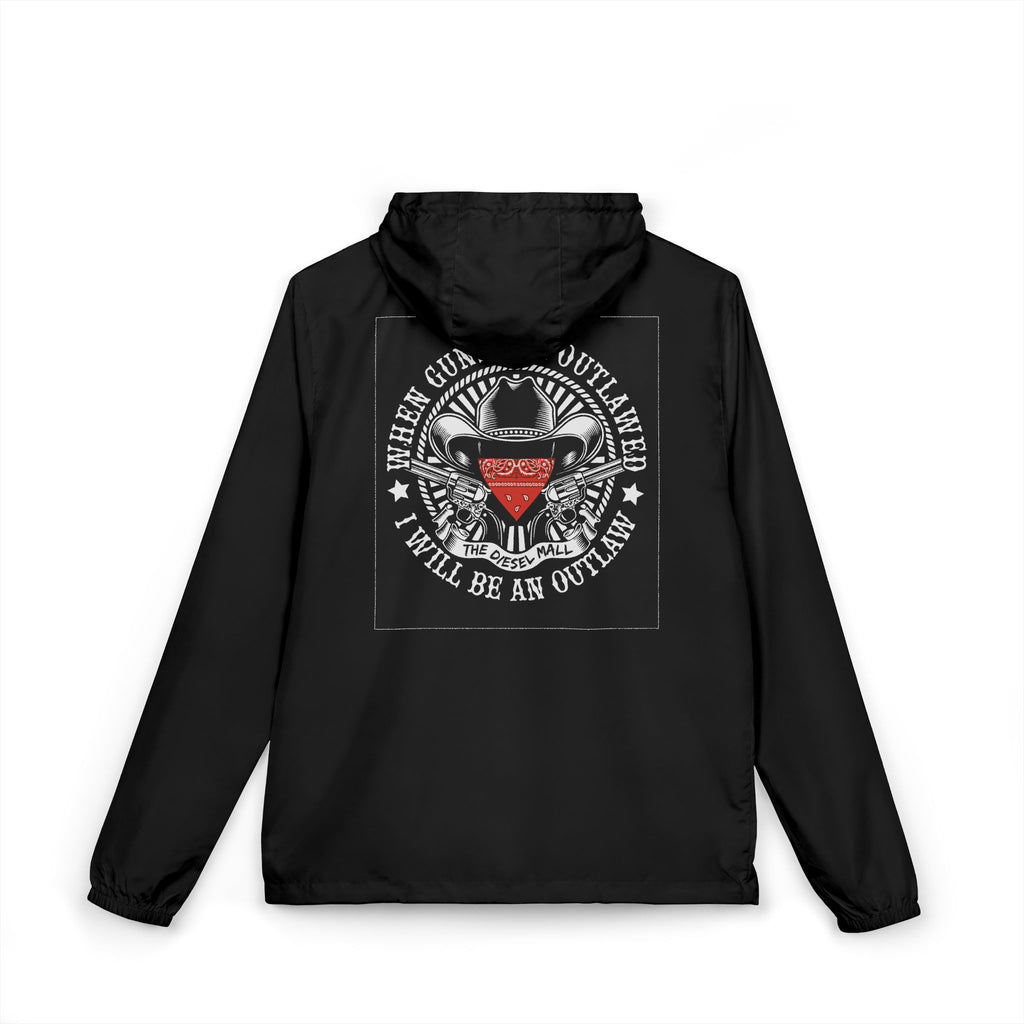 Windbreaker Jacket — Vintage Outlaw Patch Design