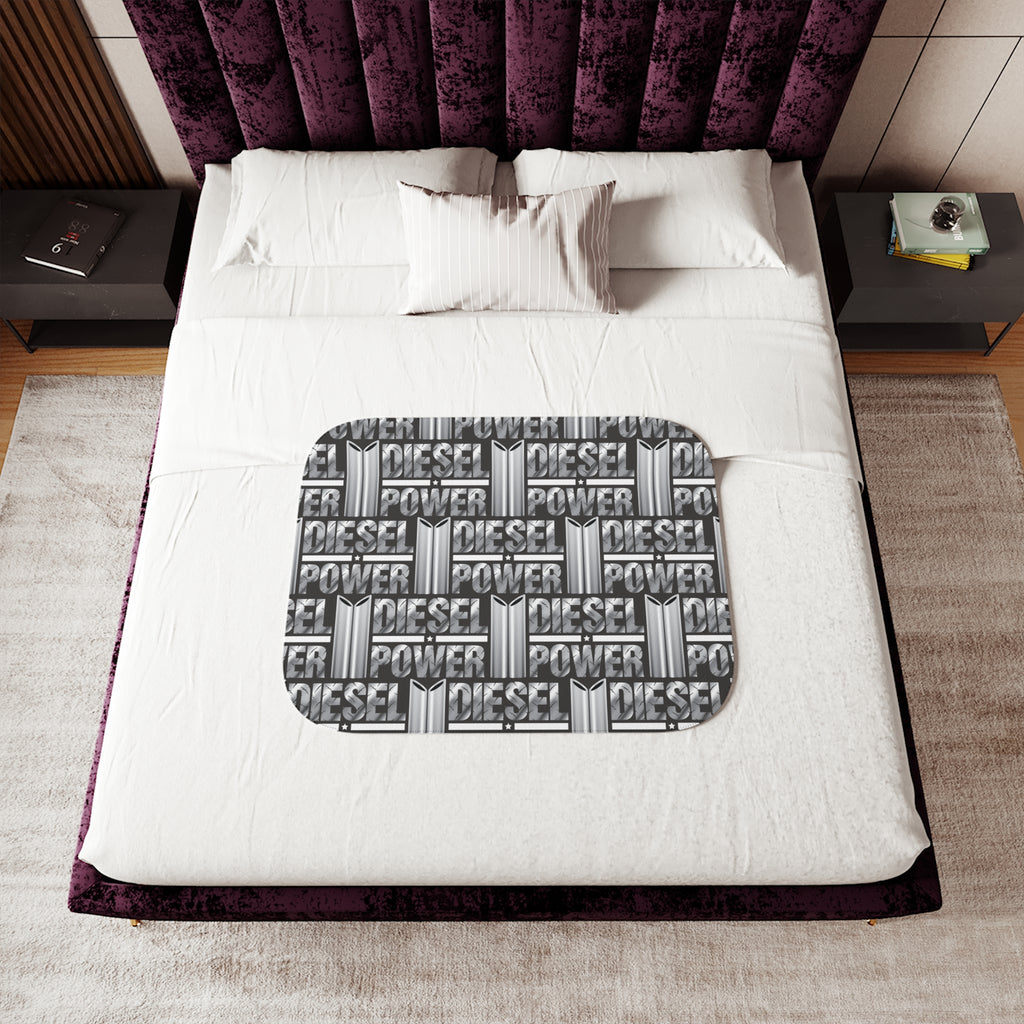 Diesel Power Sherpa Blanket — Cozy Mechanic Truck Enthusiast Throw