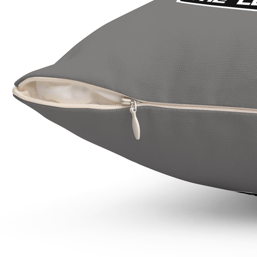 Smokey Logo Square Pillow — Mechanic Winged Hat Design