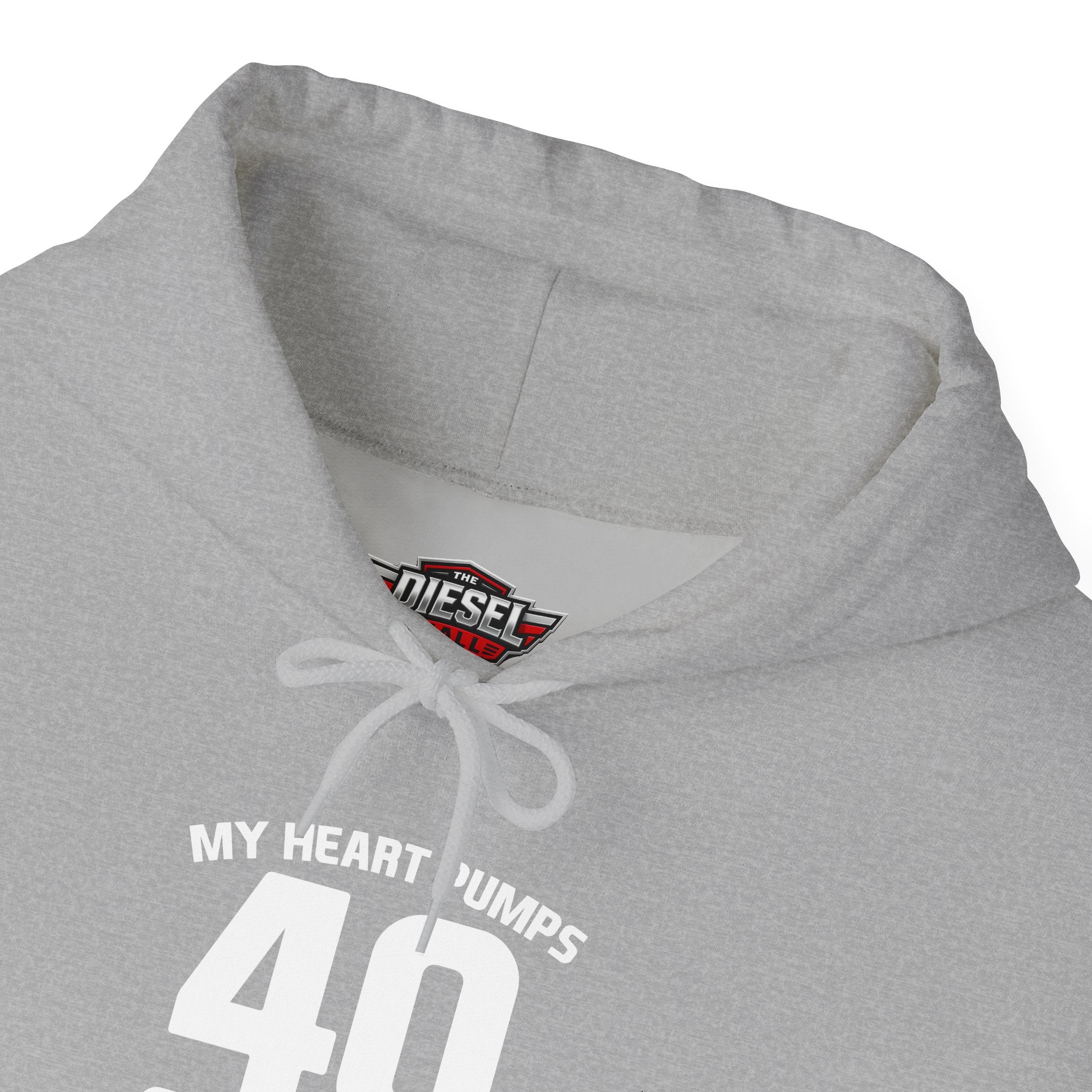 40 Octane Hoodie – "My Heart Pumps 40 Octane" Racing Gasoline Fan Sweatshirt