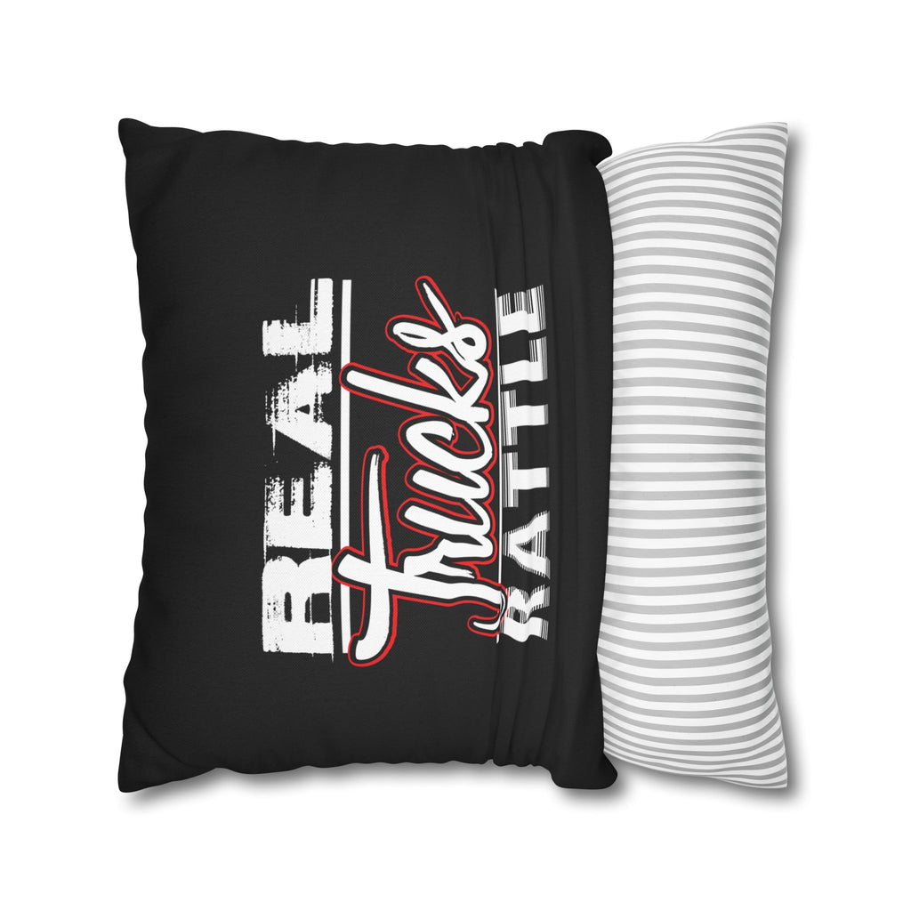 Trucker Pillowcase - "Real Trucks Rattle" Rustic Automotive Accent Pillow Cover