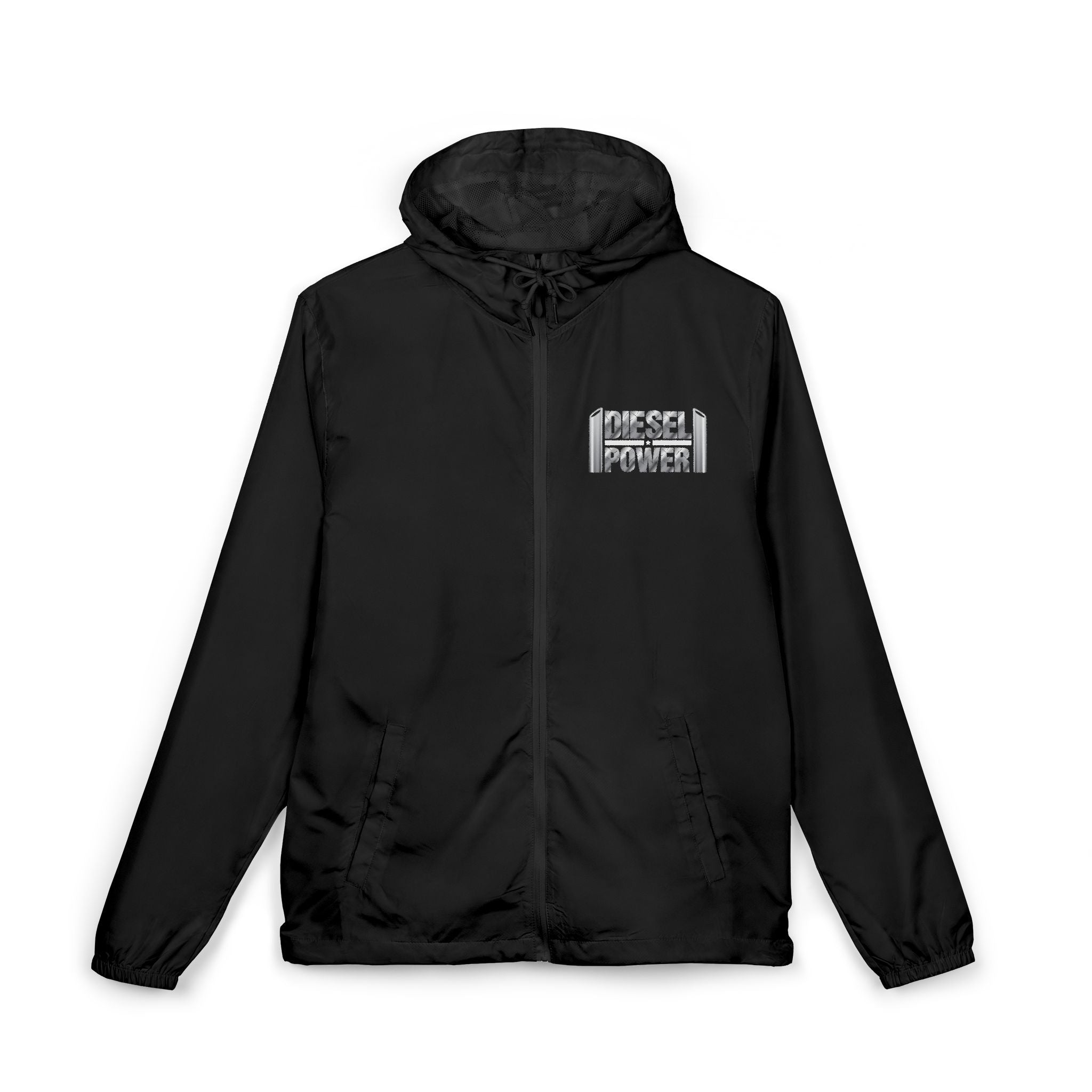 Windbreaker Jacket —  Graphic Full‑Zip Hooded Jacket