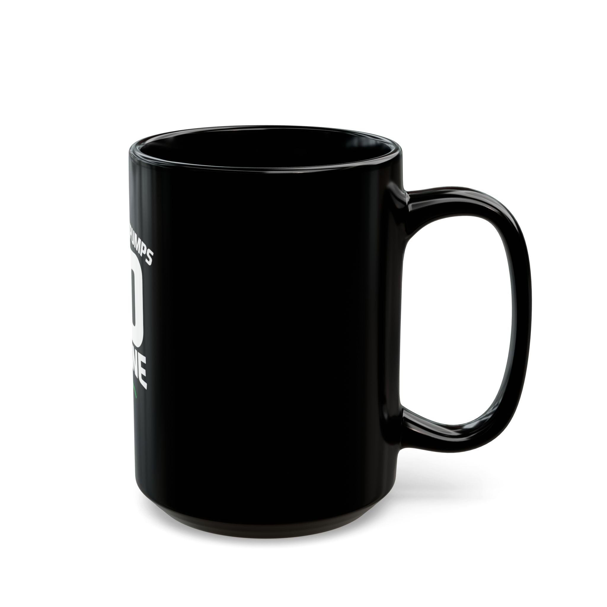 40 Octane Coffee Mug — "My Heart Pumps 40 Octane" Black Ceramic Mug for Car/Speed Enthusiasts