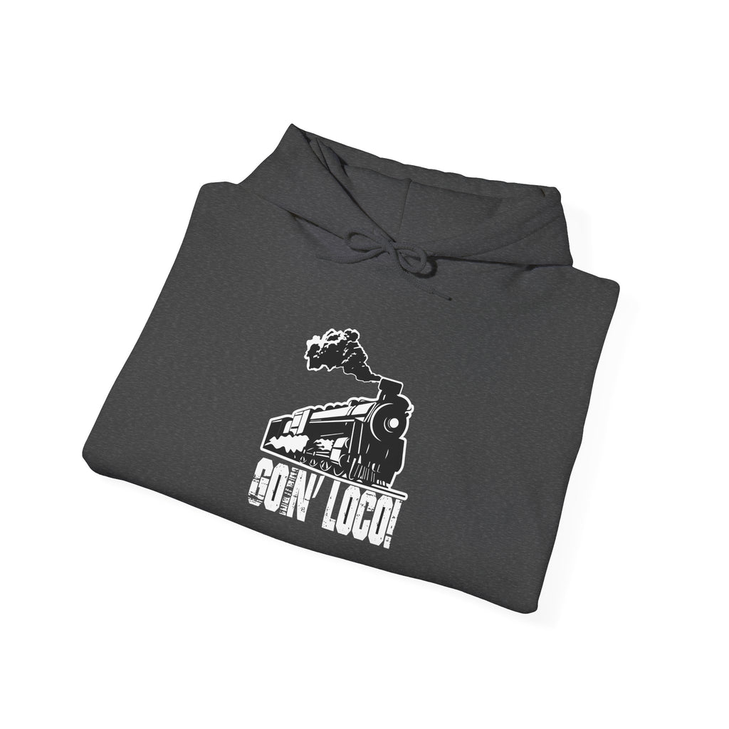 Train Locomotive Hoodie - 'GON' LOCO' Vintage Steam Engine Sweatshirt