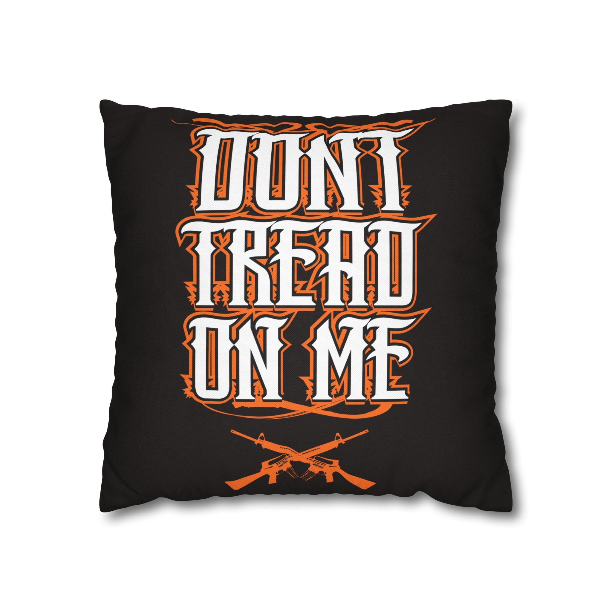 Don't Tread On Me Square Pillow — Patriotic Gadsden-Style Decorative Throw