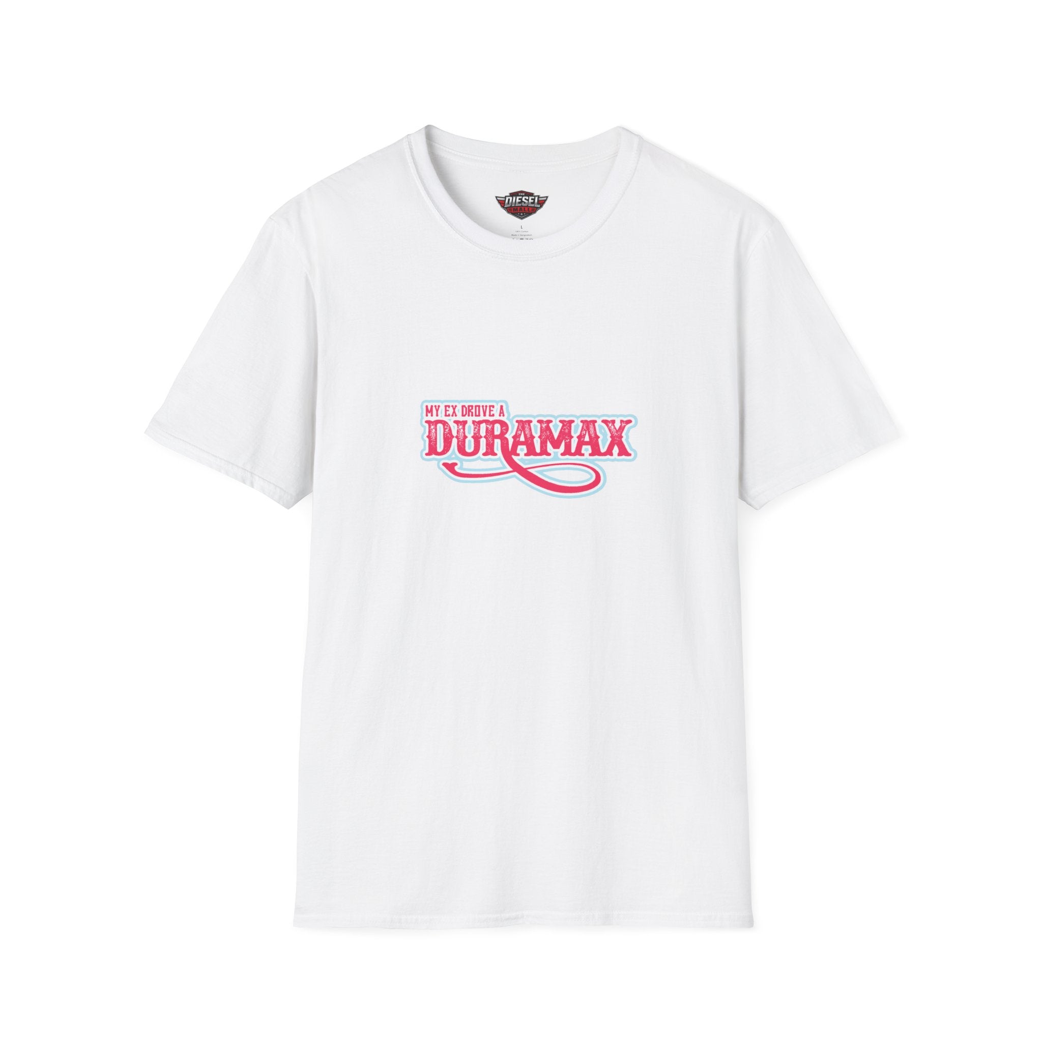 Duramax Script Logo T‑Shirt — Retro Pink Truck Enthusiast Tee